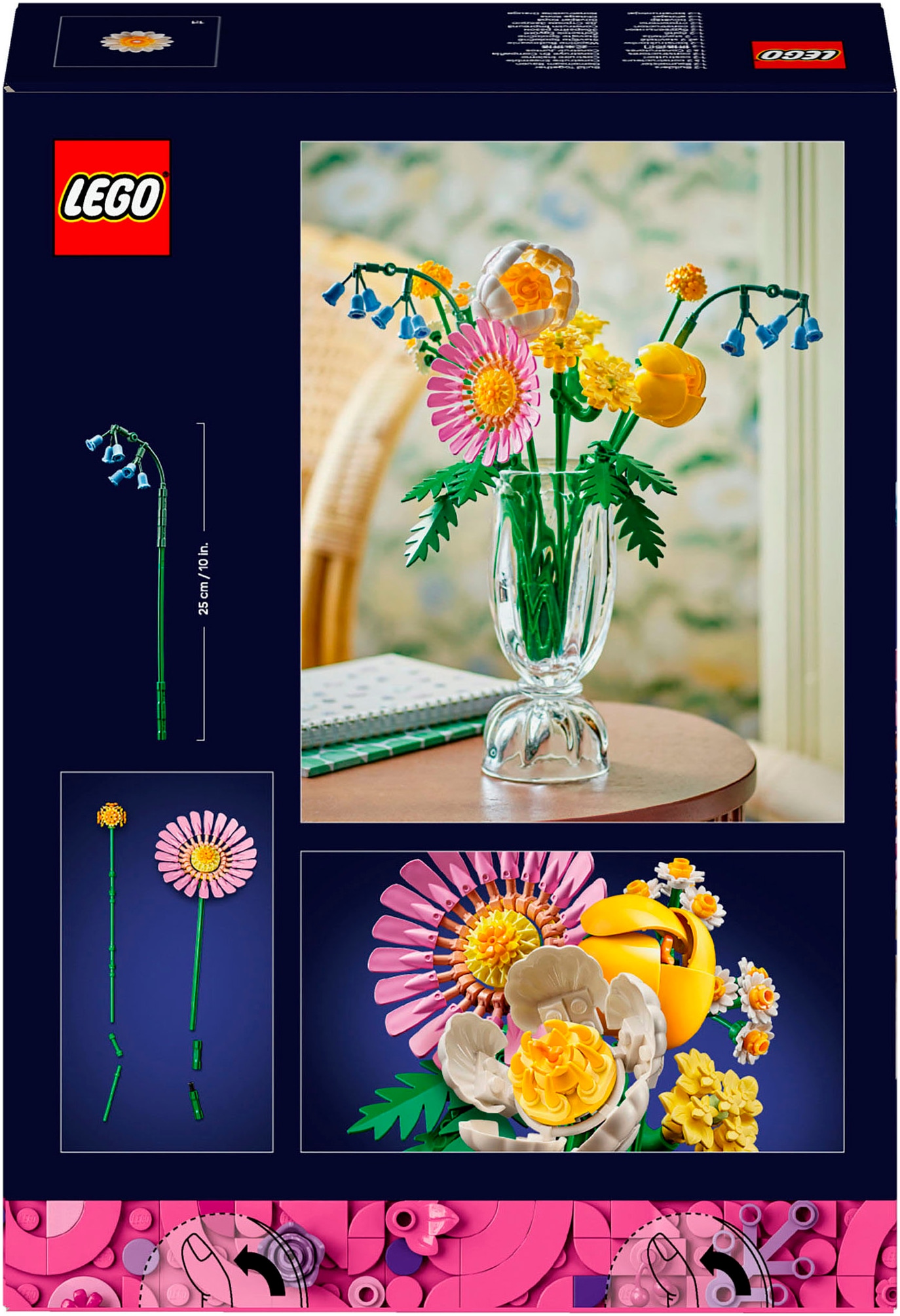 LEGO® Konstruktionsspielsteine »Kleiner Sommerstrauß (10347), LEGO Botanicals«, (373 St.), Made in Europe