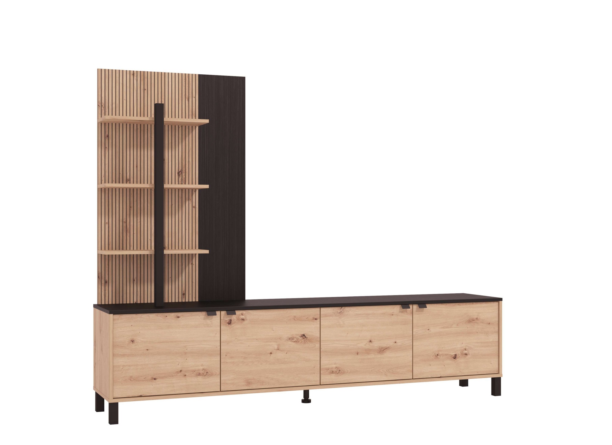 Home affaire Wohnwand "Margate inkl.TV-Board und Standregal", 208 cm, mit d günstig online kaufen
