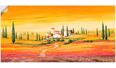 Wandbild »Traumhafte toskanische Landschaft«, Europa, (1 St.)