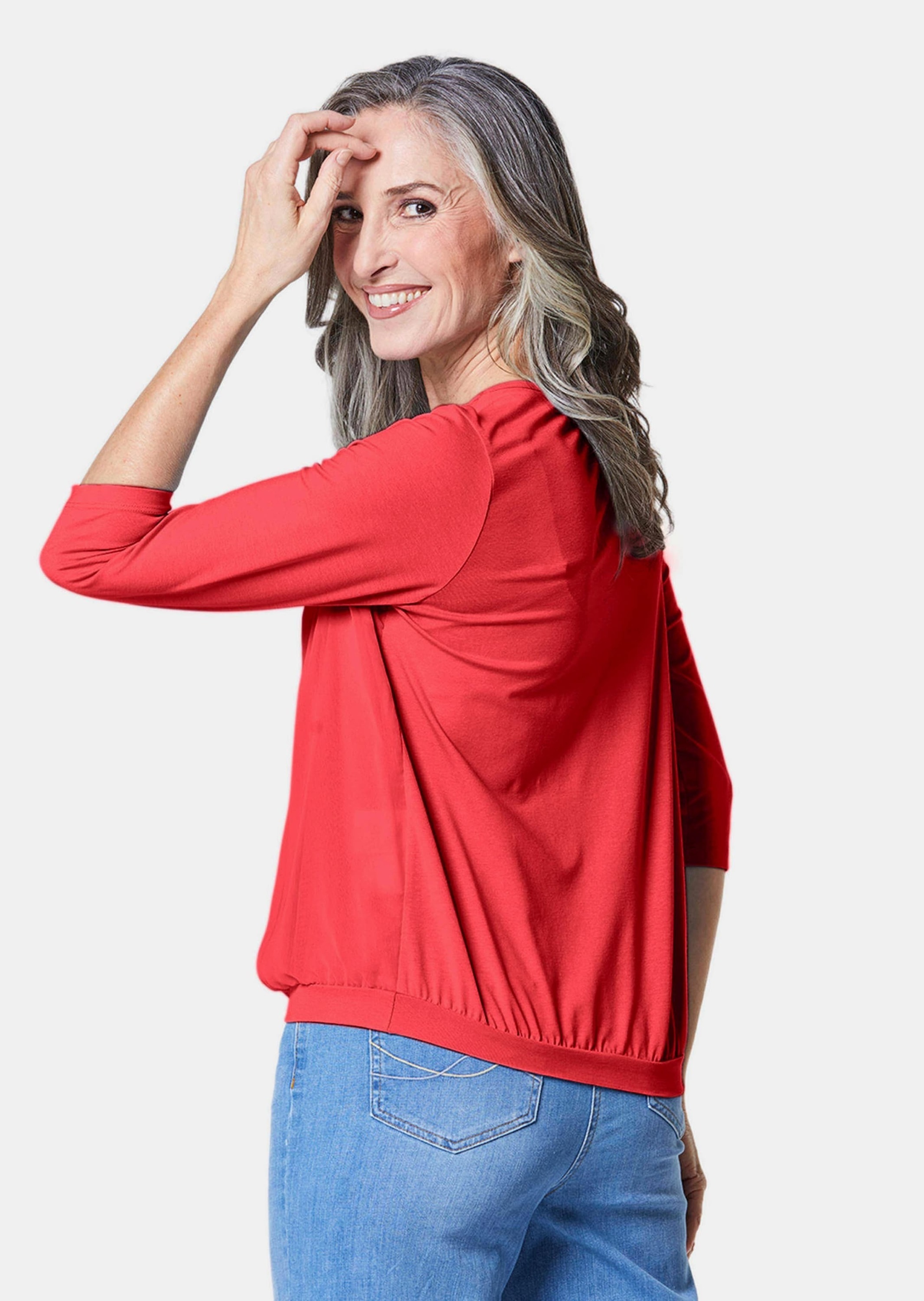 GOLDNER Kurzarmbluse »Blusenshirt Gepflegtes Shirt in eleganter Blusen-Optik«