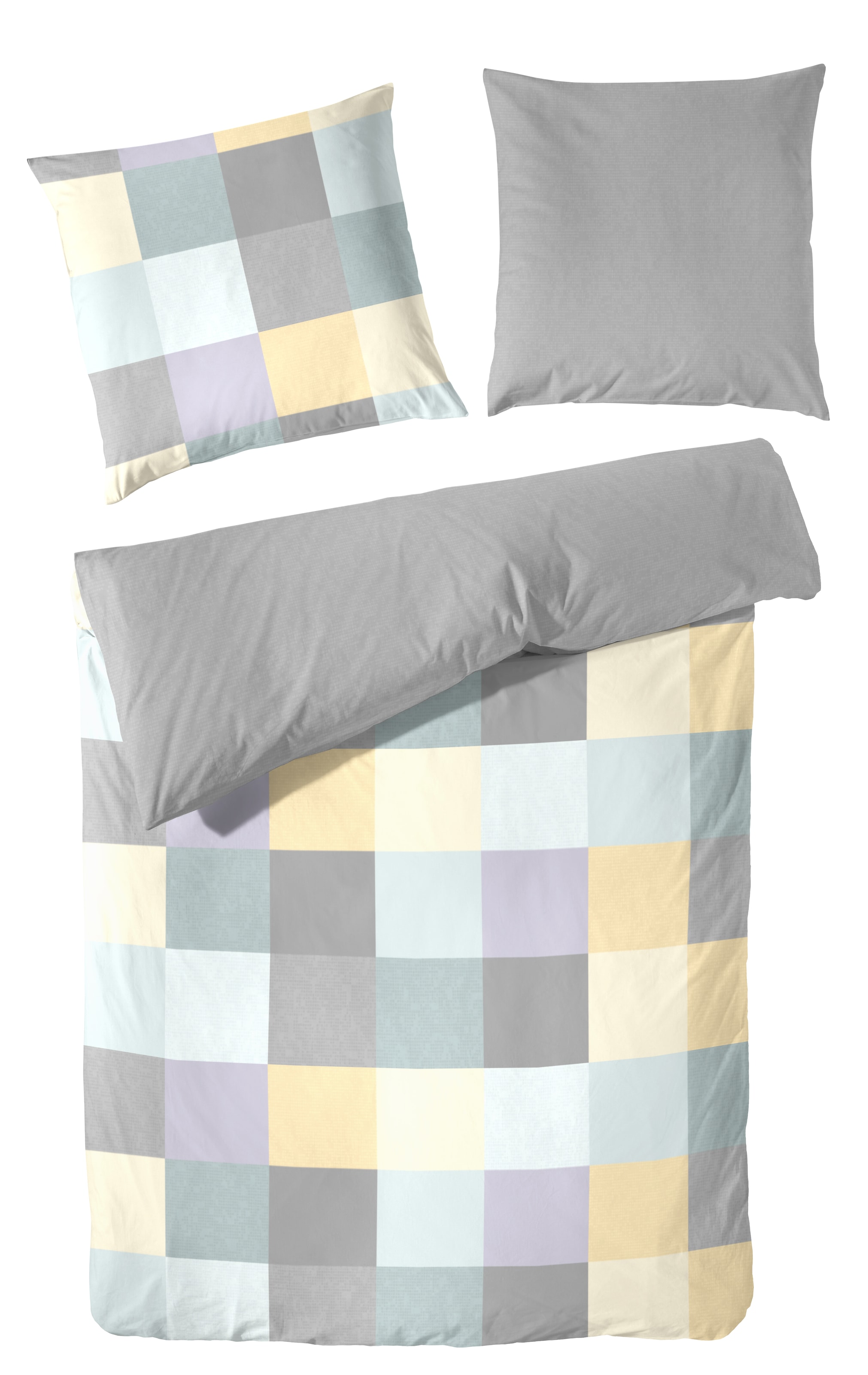 Primera "Edelflanell-Bettwäsche Pixelkaro" 2 Stk. mit farbenfrohen Details günstig online kaufen