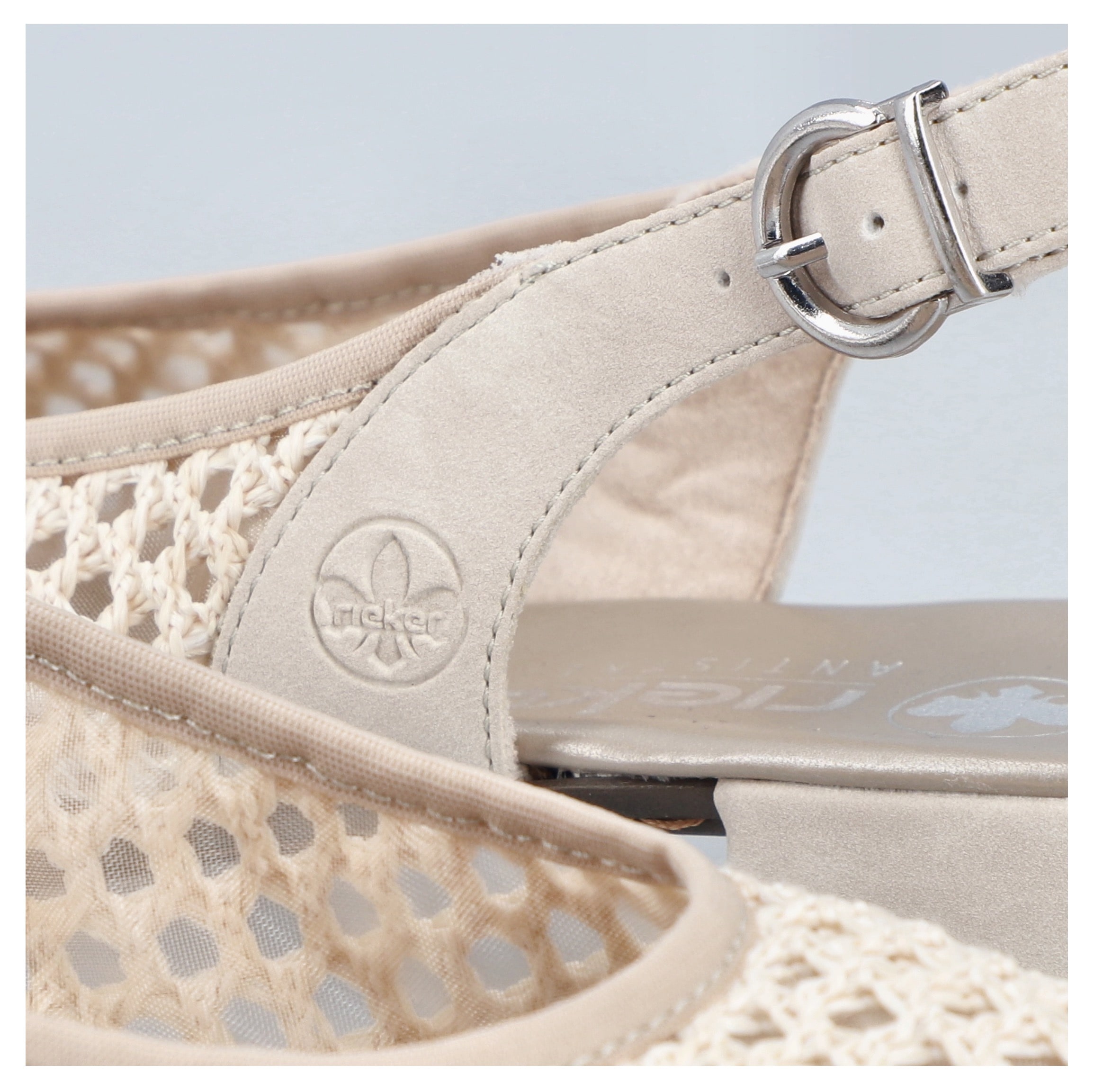 Rieker Slingsandale  Sommerschuh, Festtagsschuh, Blockabsatz, mit Riemchen