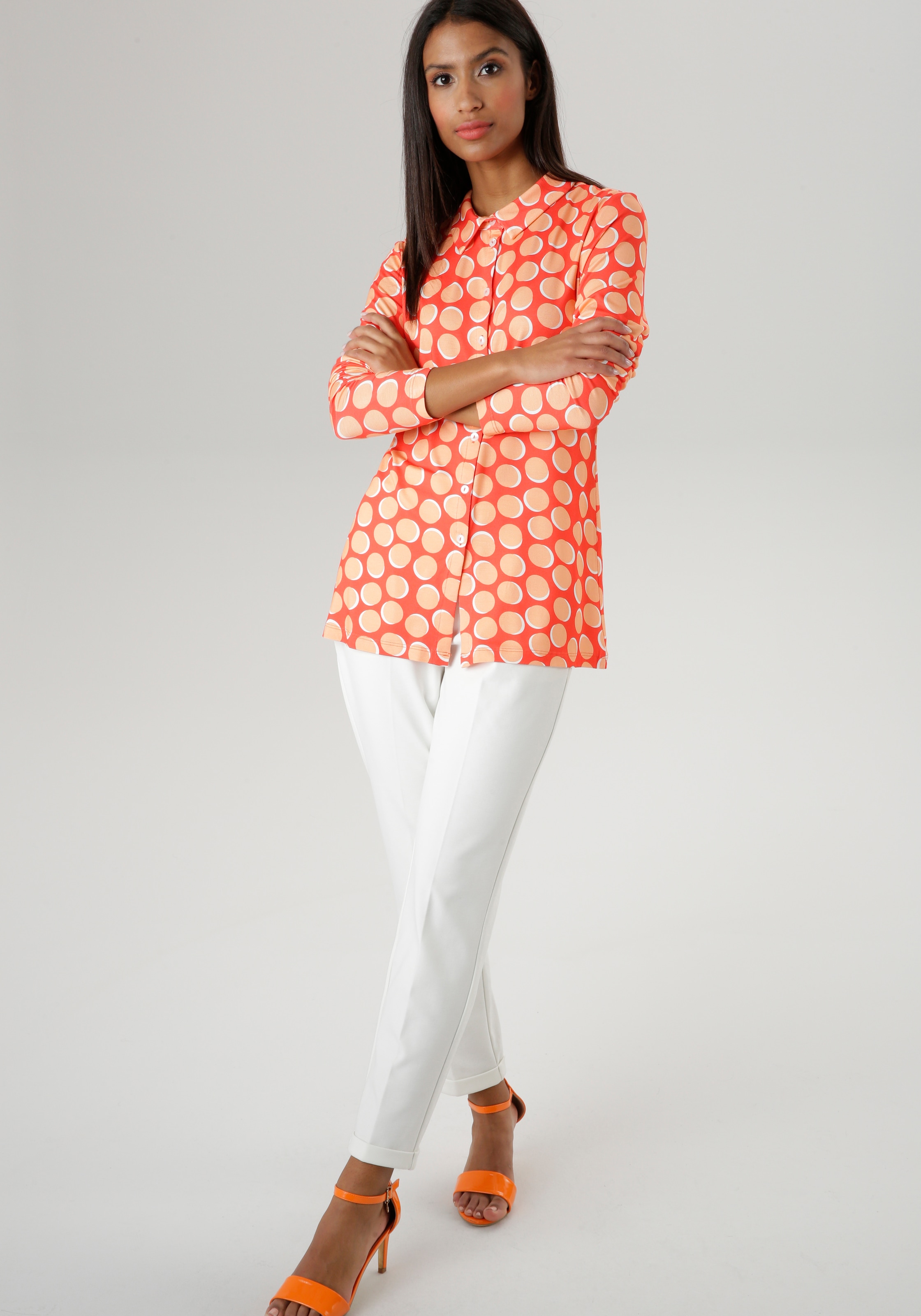 Aniston SELECTED Hemdbluse, aus KOLLEKTION BAUR | - kaufen elastischem NEUE Jersey für