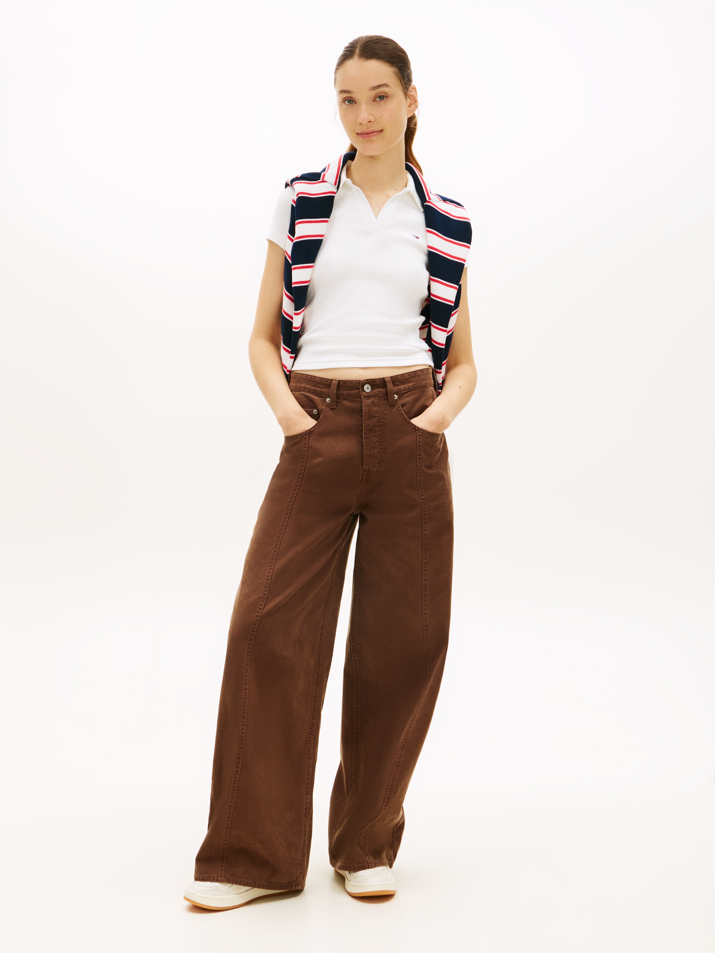Tommy Jeans Poloshirt »TJW SLIM SH RIB POLO« mit gerippter Struktur