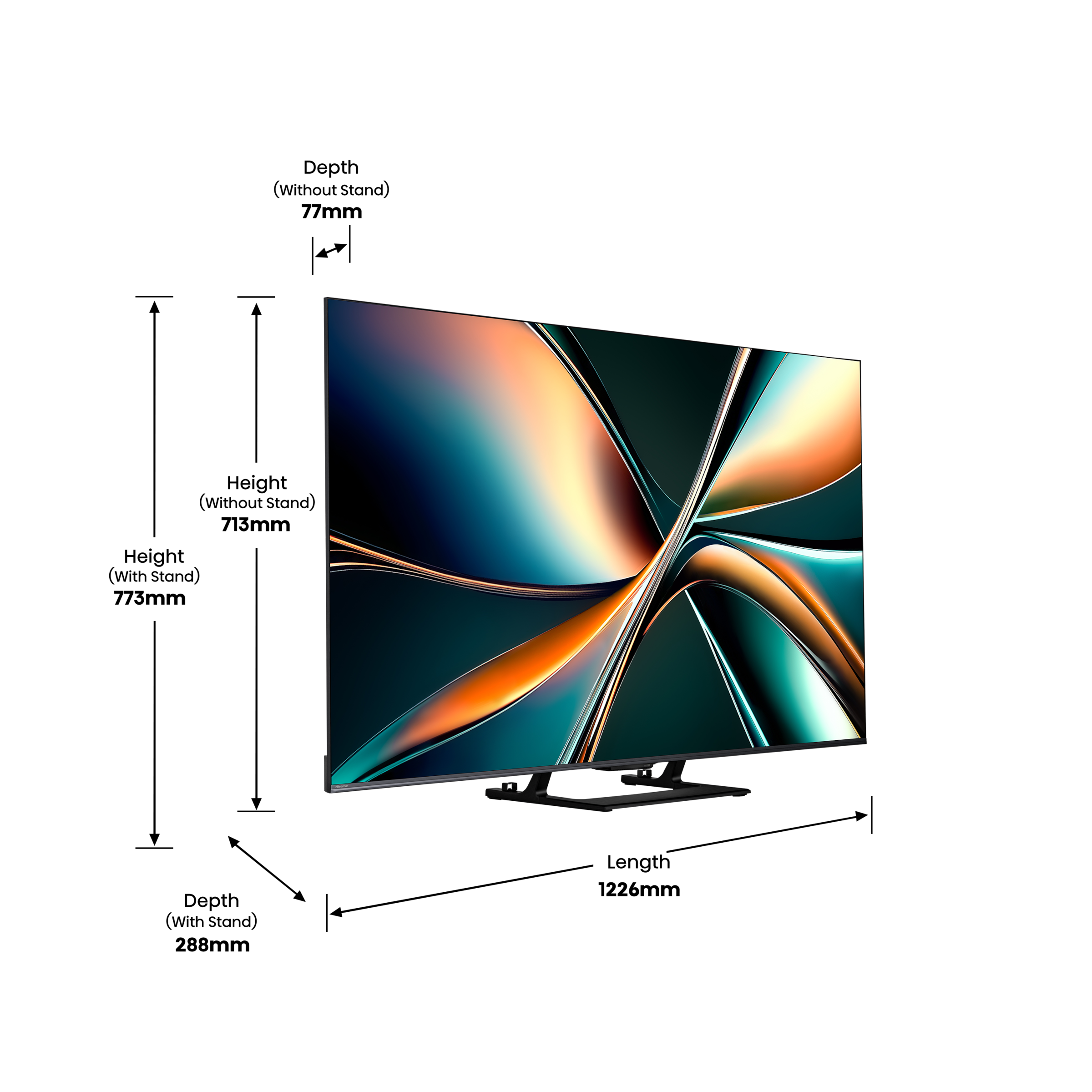 Hisense QLED Mini LED-Fernseher »55U7Q«, 4K Ultra HD, Smart-TV, 4K UHD Mini LED