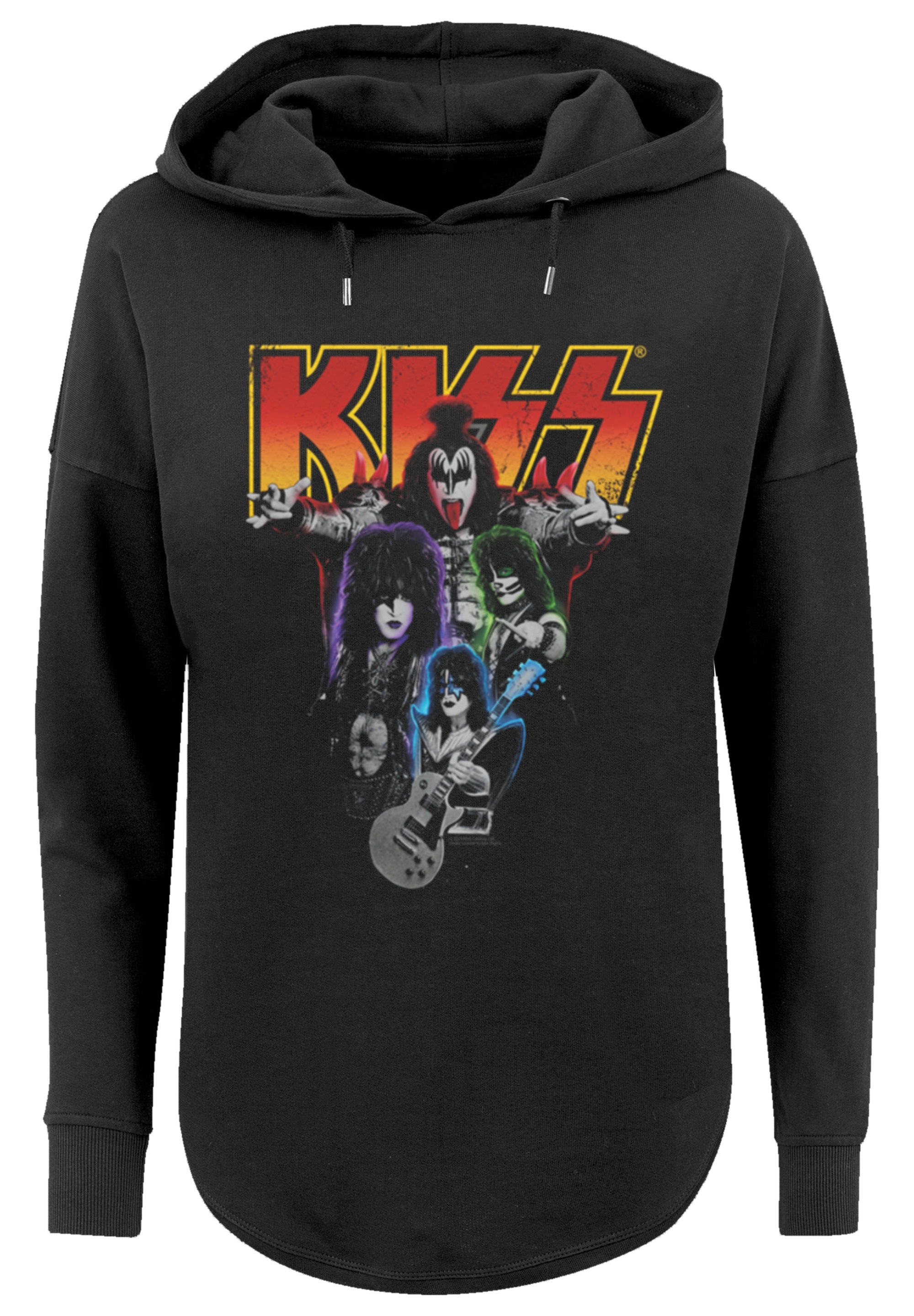 F4NT4STIC Sweatshirt »Kiss Rock Music Band Neon Band«, Premium Qualität, Band, Logo