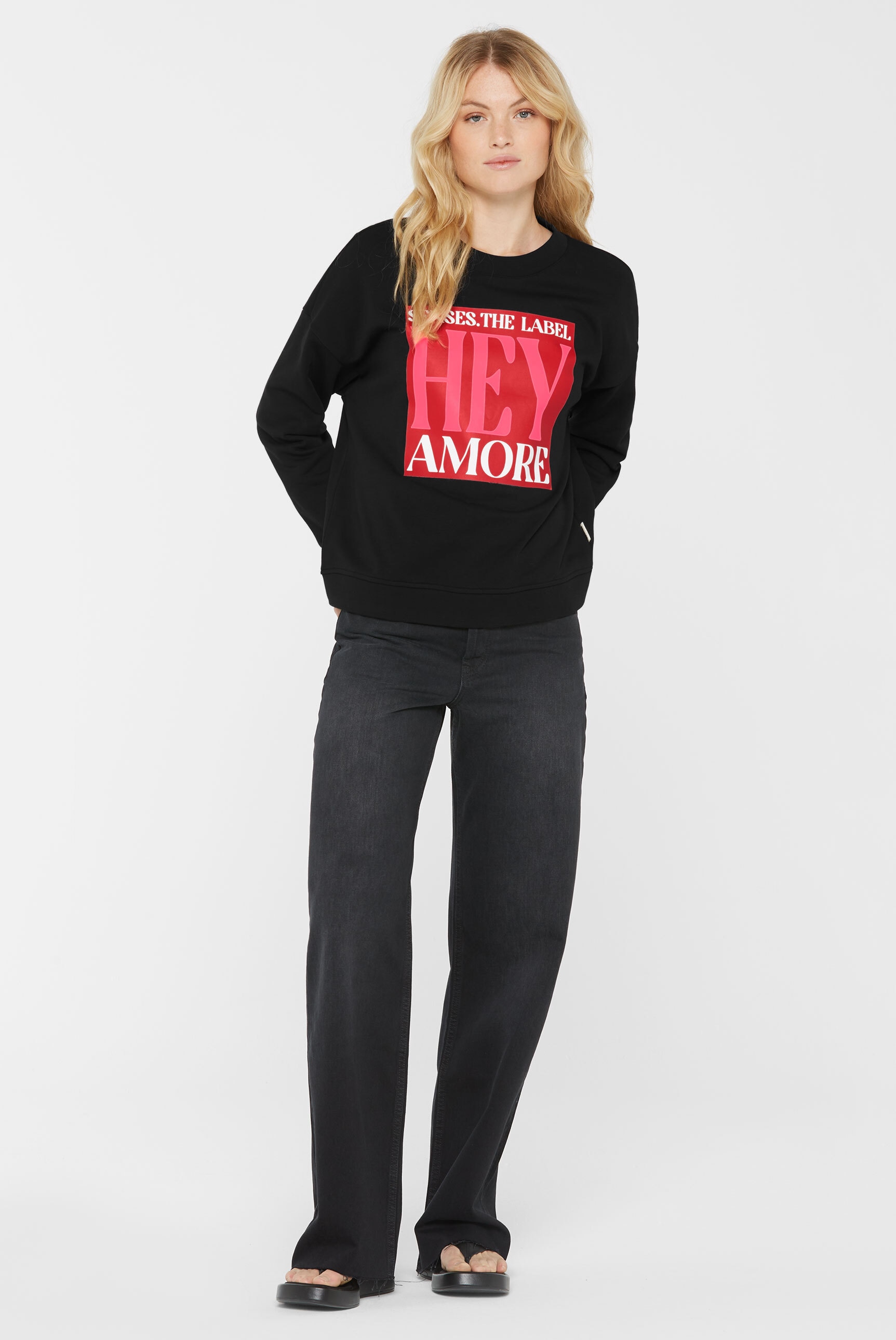 SENSES.THE LABEL Sweater, mit überschnittenen Schultern