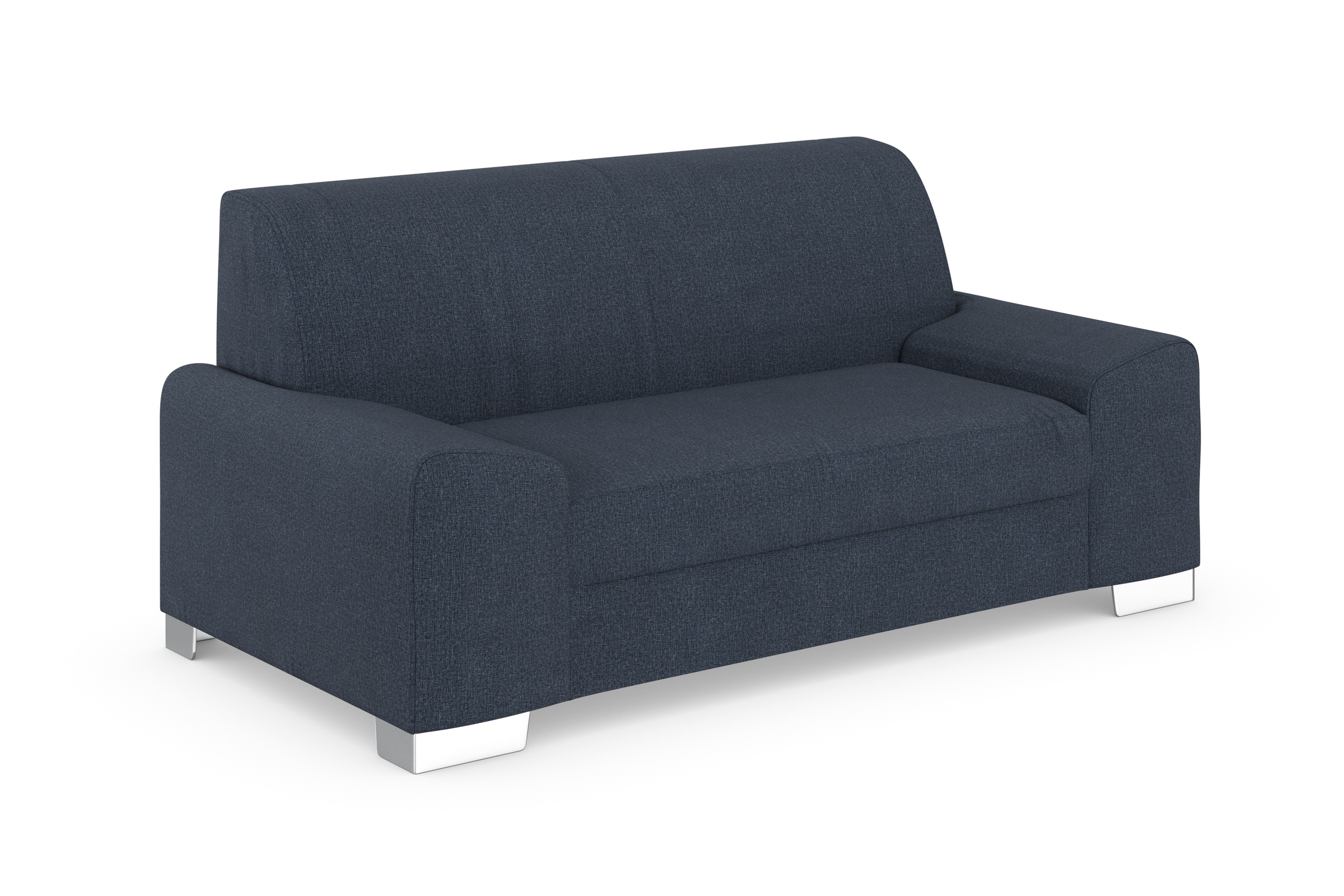 2-Sitzer DOMO COLLECTION "Anzio in kubischer Formensprache, flache Armlehnen, Breite 184cm", blau, B:184cm H:85cm T:93cm, Sofas, wahlweise mit Federkern 3