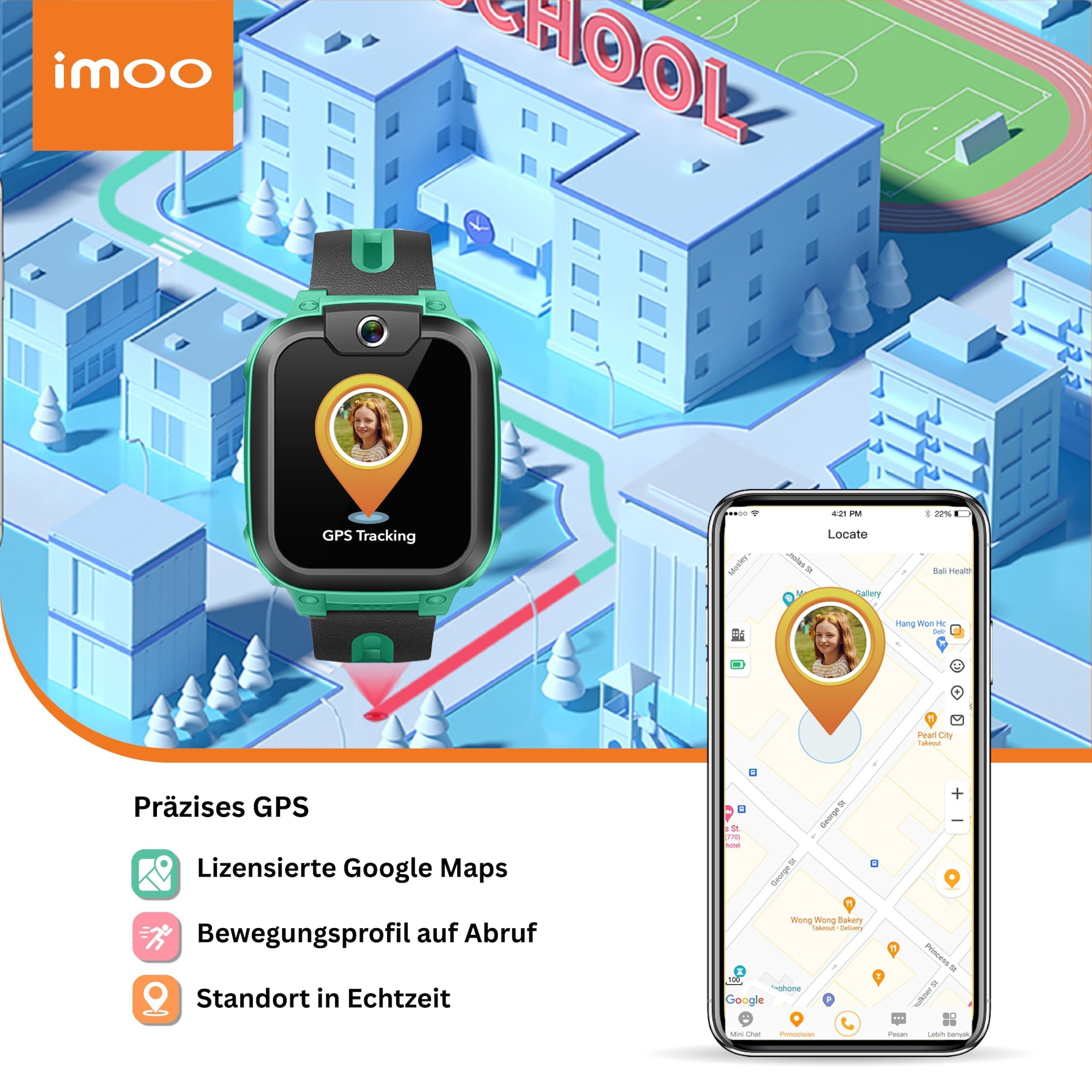 Imoo Smartwatch »Watch Phone Z1 Kinder« (3,3 cm / 1,3 ″) Mocor OS