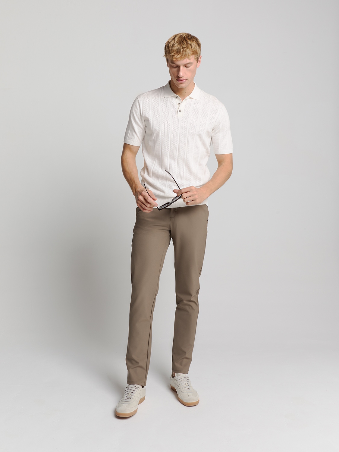 NO EXCESS T-Shirt »No Excess Poloshirt mit kurzen Ärmeln«