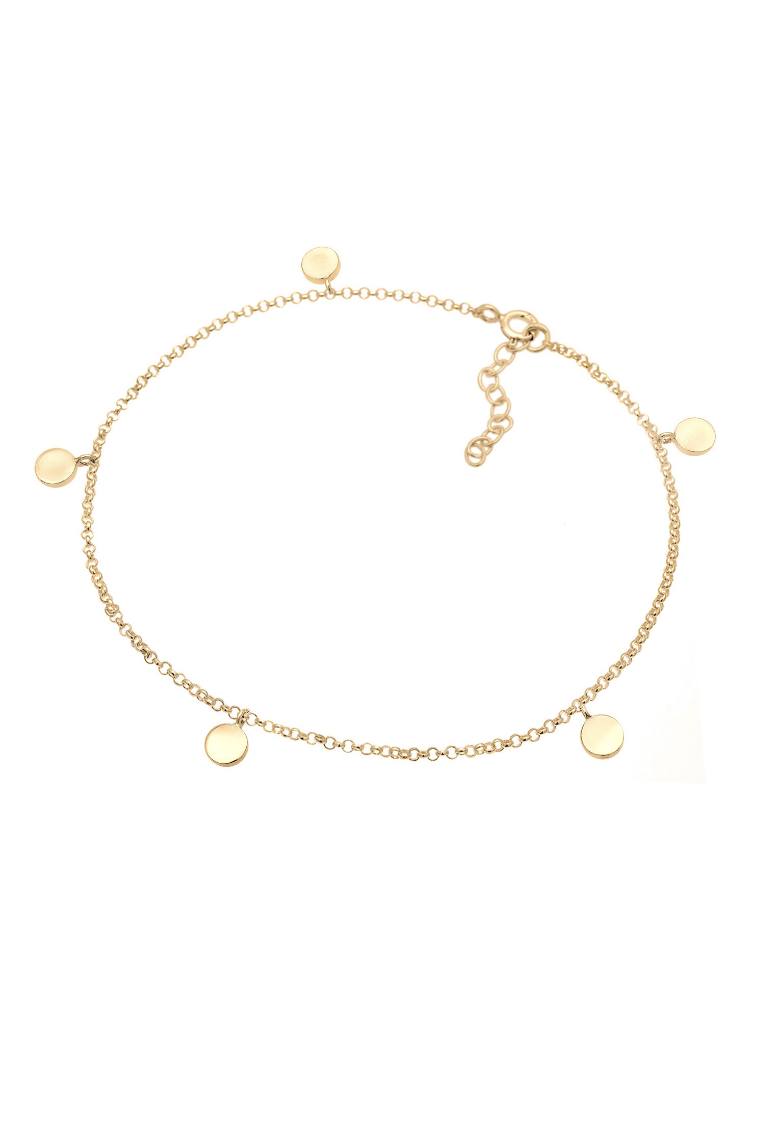 Elli Fußkette »Fußkette mit Plättchen Sommer 925er Silber«