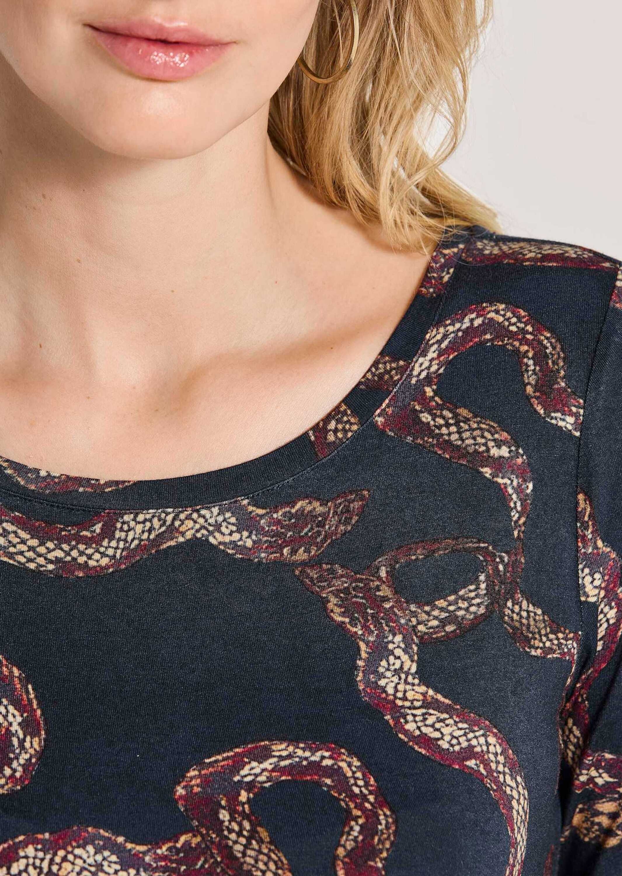 MADELEINE 3/4-Arm-Shirt »Shirt Viskose-Shirt mit Schlangenprint«