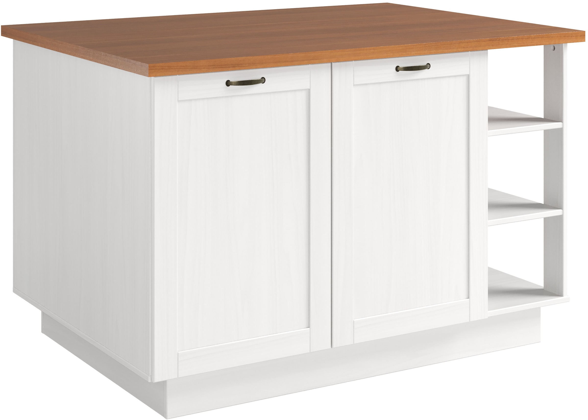 Home affaire Kücheninsel "Teramo" Breite 130 cm,4 Türen, 3 offene Fächer