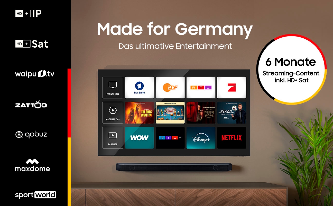 Samsung OLED-Fernseher, 4K Ultra HD, Smart-TV, Neural Quantum 4K AI Gen2 Prozessor, bis zu 120Hz