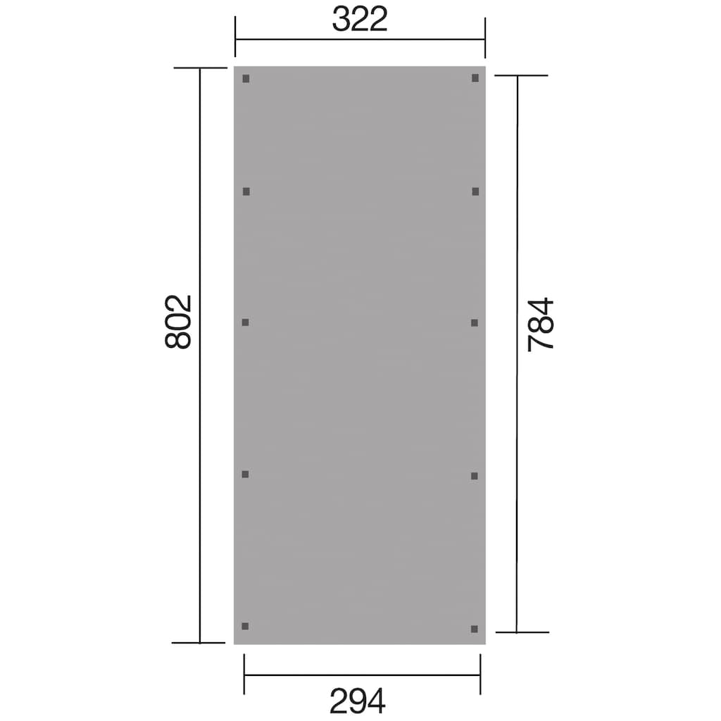 weka Einzelcarport »Gr. 3«, Holz, 270 cm, braun