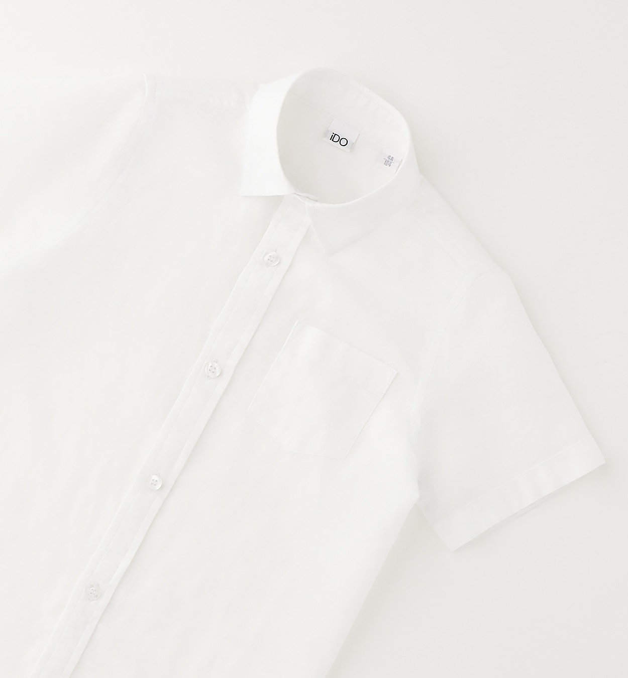 IDO Jungen Businessshirt "BABY BOY SUMMER SHIRT", weiß, Gr. 116, 64% Leinen, 36% Baumwolle, Shirts