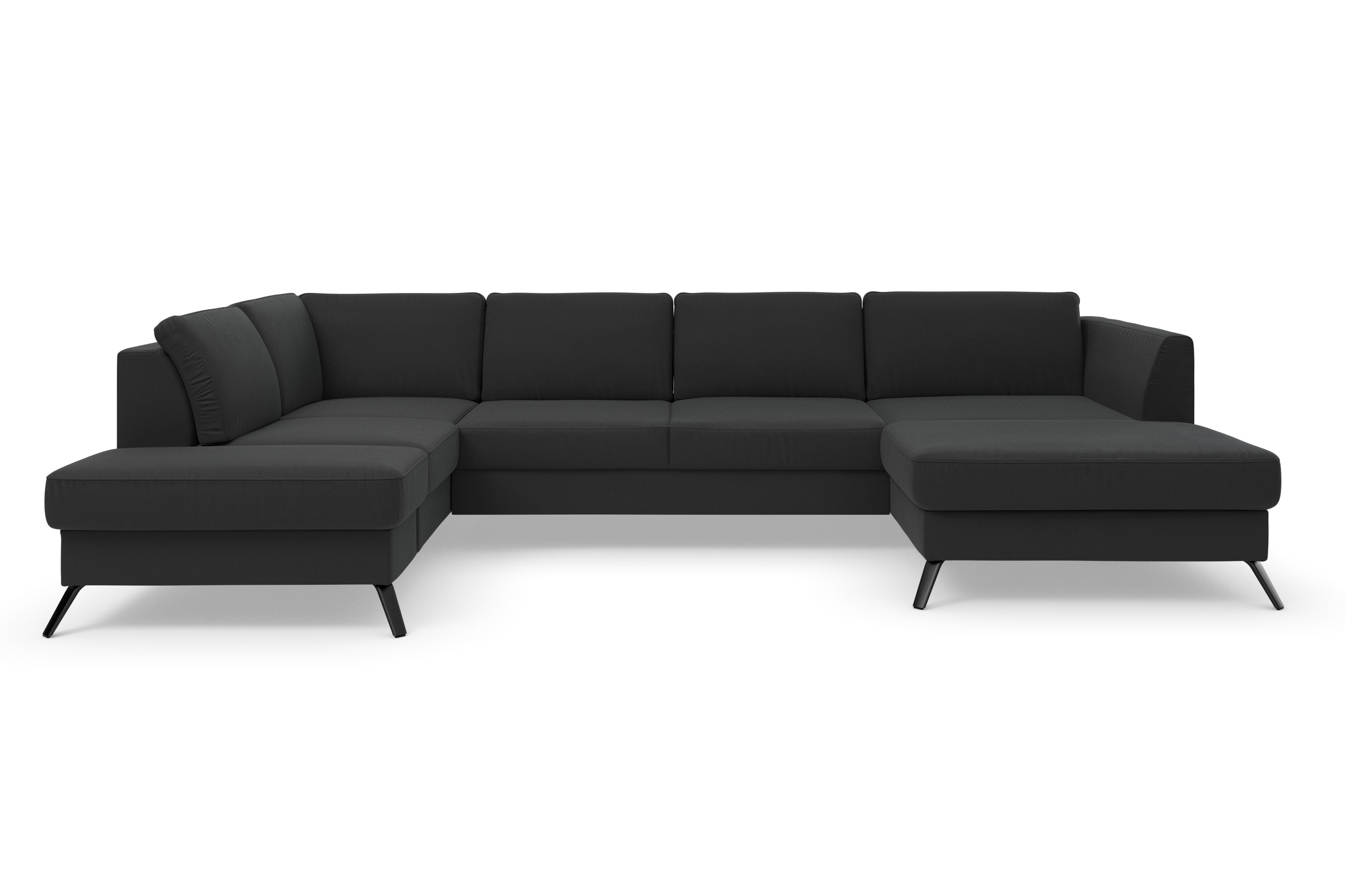 sit&more Wohnlandschaft »Olsen U-Form«, inklusive Sitztiefenverstellung, wahlweise mit Bettfunktion, 15cm hoch