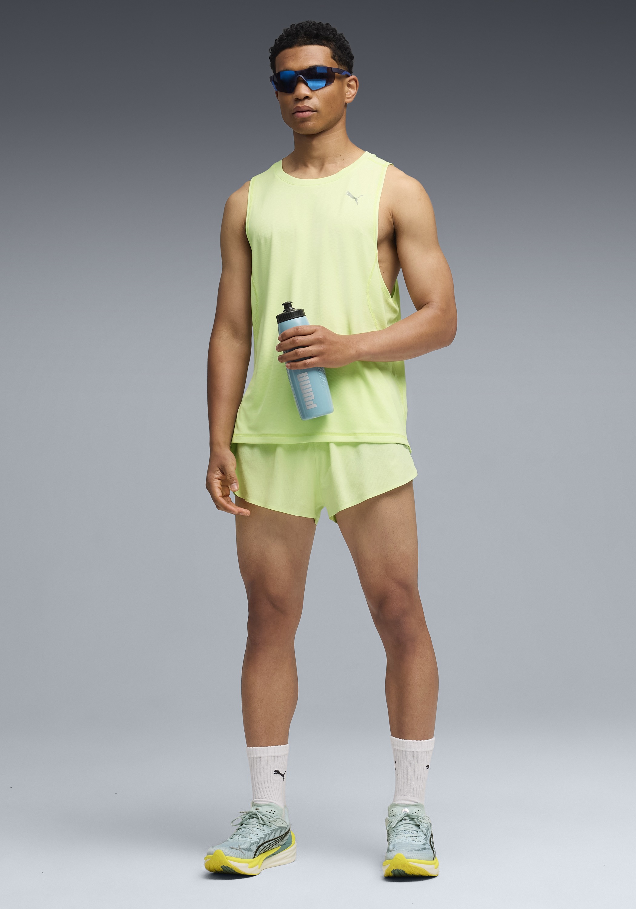 PUMA Tanktop »M RUN VELOCITY TANK (POLY)« ergonomische Schnittführung, Regular Fit, mit Flatlock-Nähten