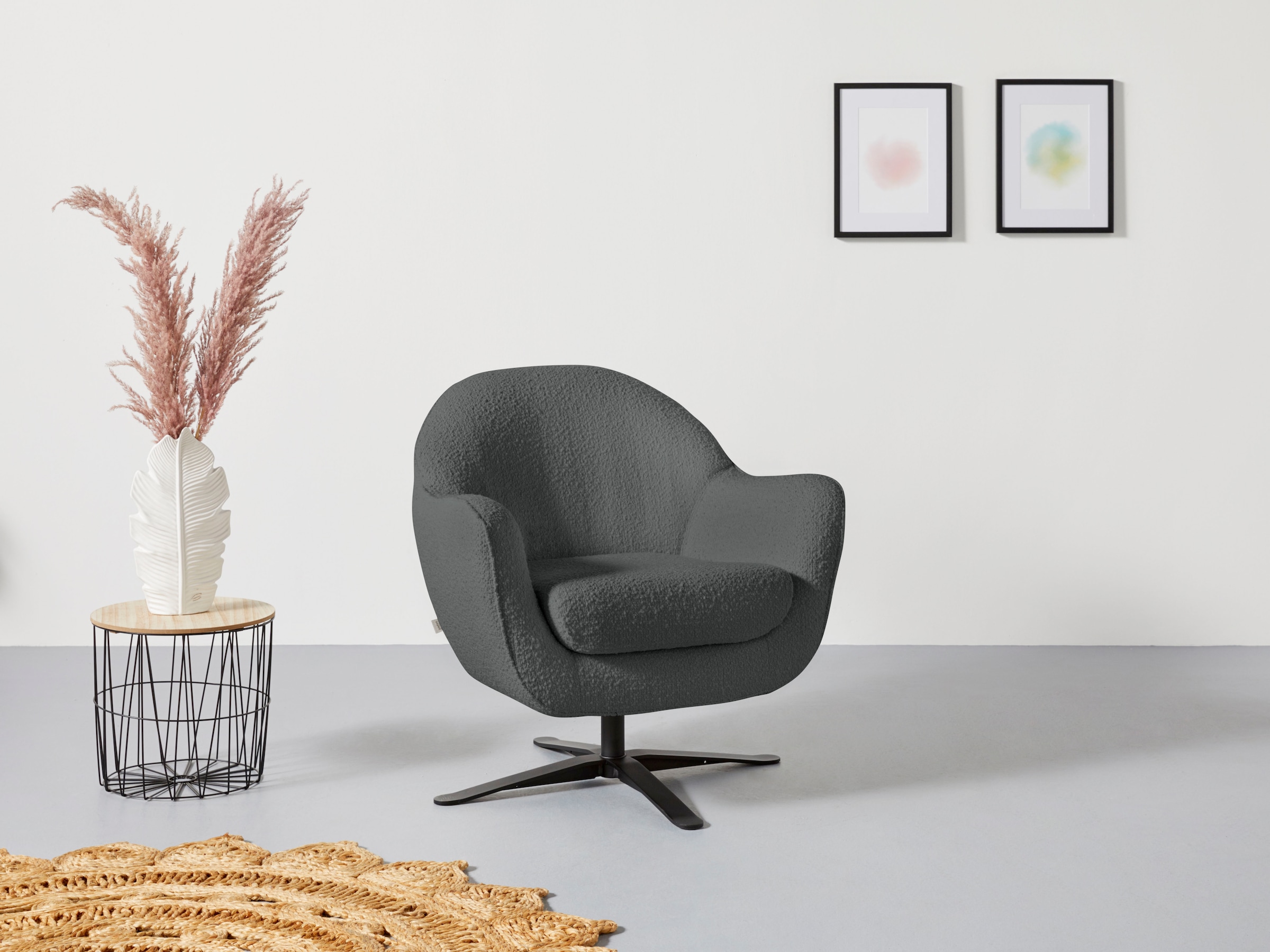 andas Drehsessel »Stavre, Loungesessel«, in moderner Optik, mit elegantem Drehfuß