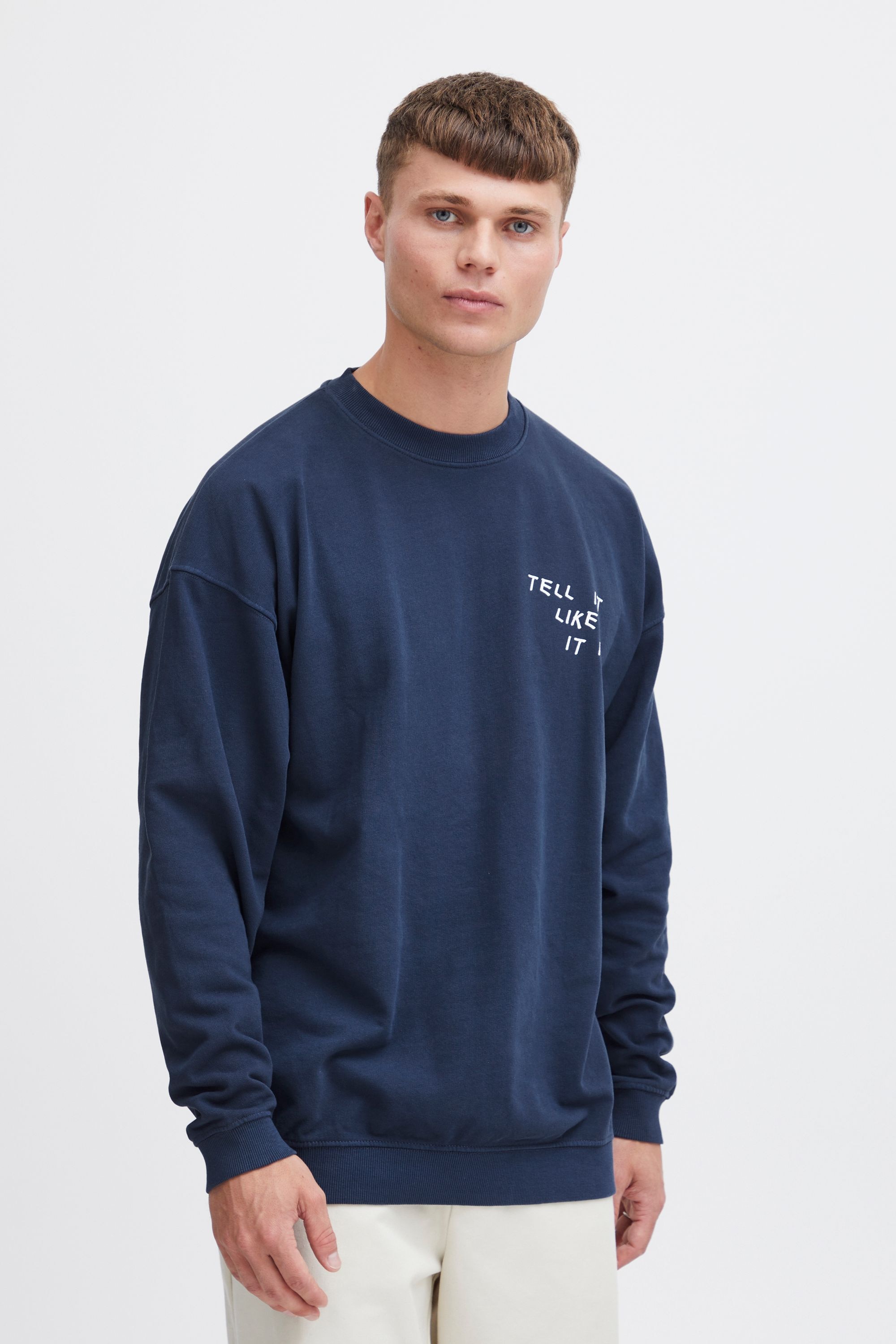 !solid Longpullover SOLID "Sweatshirt SDIngvor", Herren, Gr. M, blau (insignia blau), Obermaterial: 100% Baumwolle CO., Sweatshirts Longpullover 3