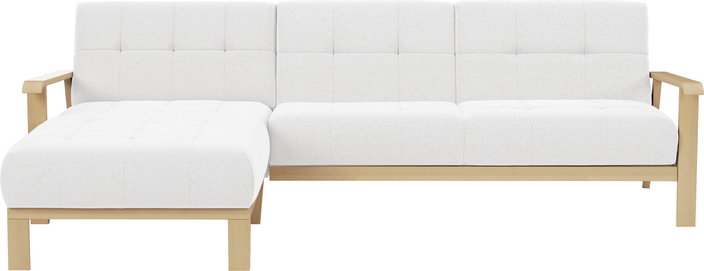 sit&more Ecksofa "Billund L-Form", Armlehnen aus Buchenholz in natur, versc günstig online kaufen
