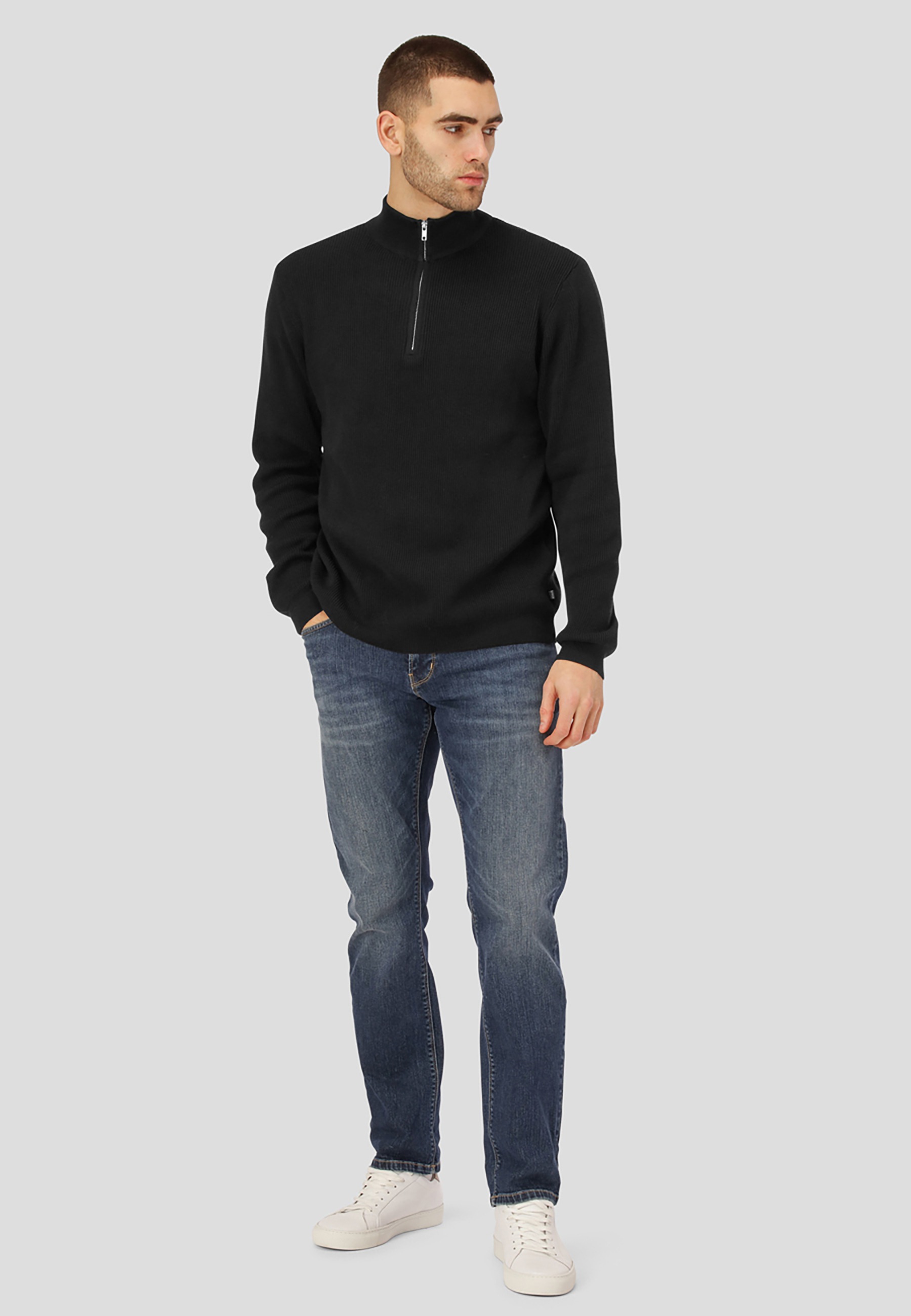 Clean Cut Copenhagen Sweater »Clean Cut Copenhagen Mario Half-Zip Knit«, 1 Stk.
