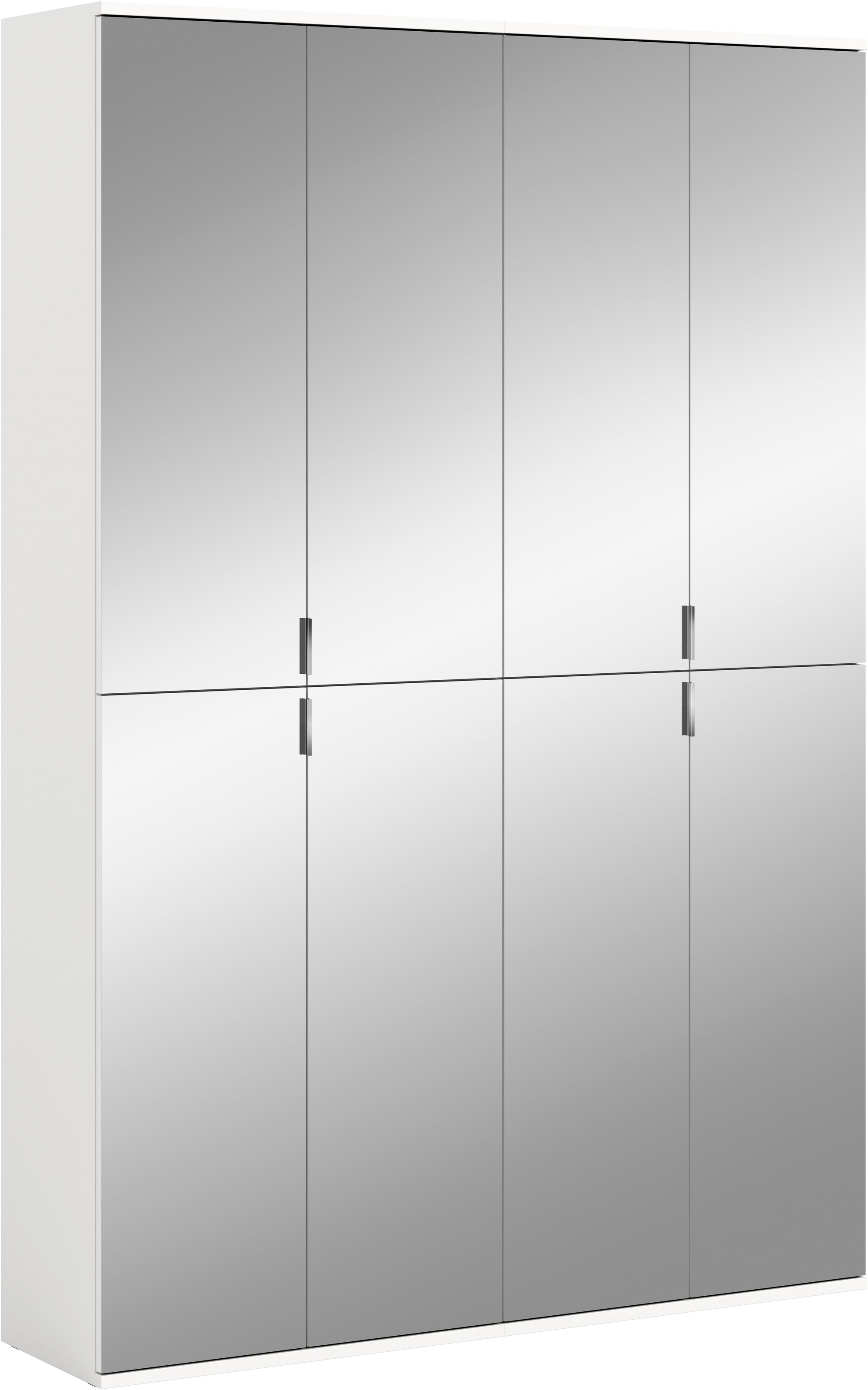 INOSIGN Garderoben-Set »Trondheim, Breite 122cm, best. aus 2 Schränken, 8 Türen, 18 Fächer«, (Set, 2 St.), inkl. ausziehbarer Kleiderstange, Garderobenschrank, Kleiderschrank
