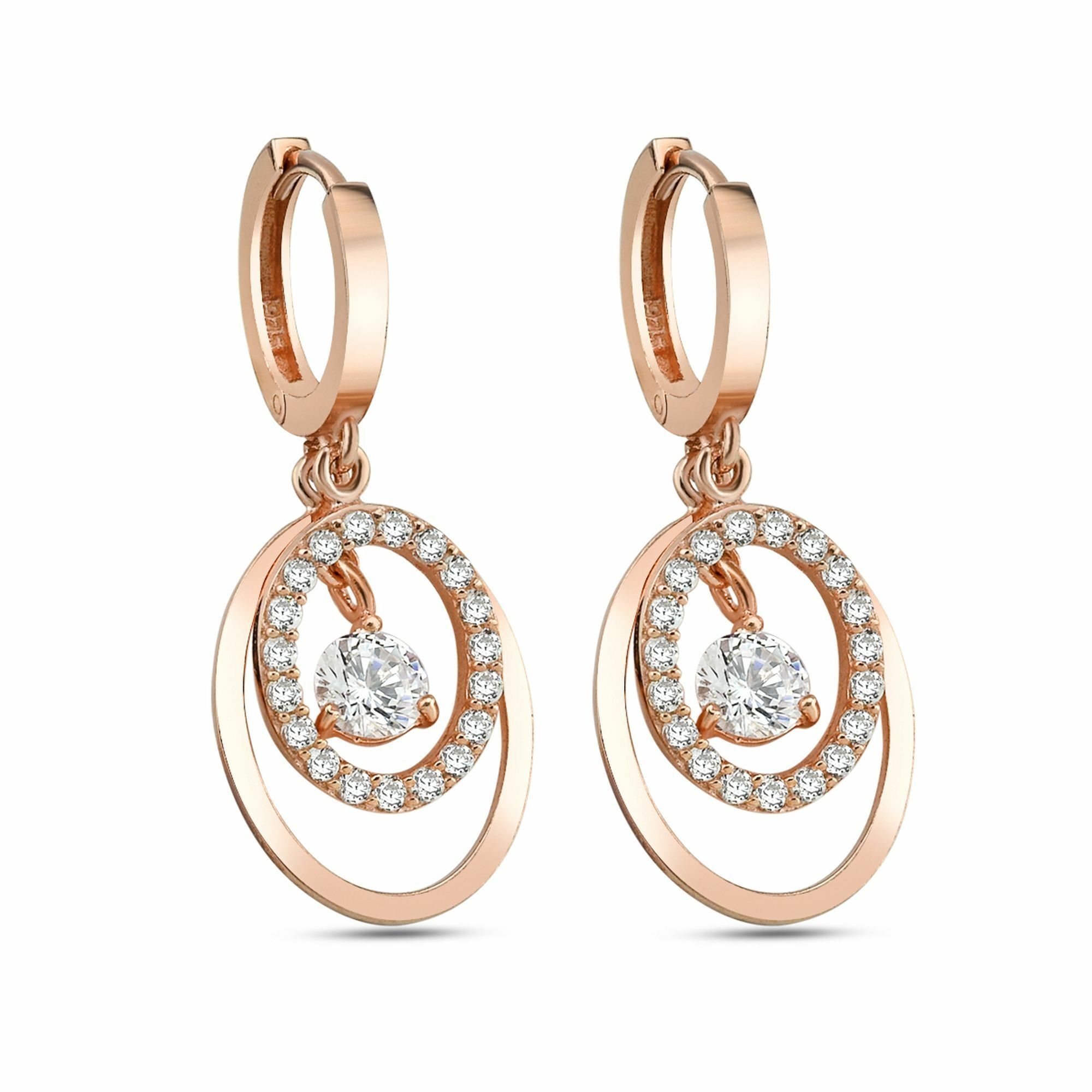 Paar Ohrhänger »925/- Sterling Silber rosévergoldet Royal Ohrring«