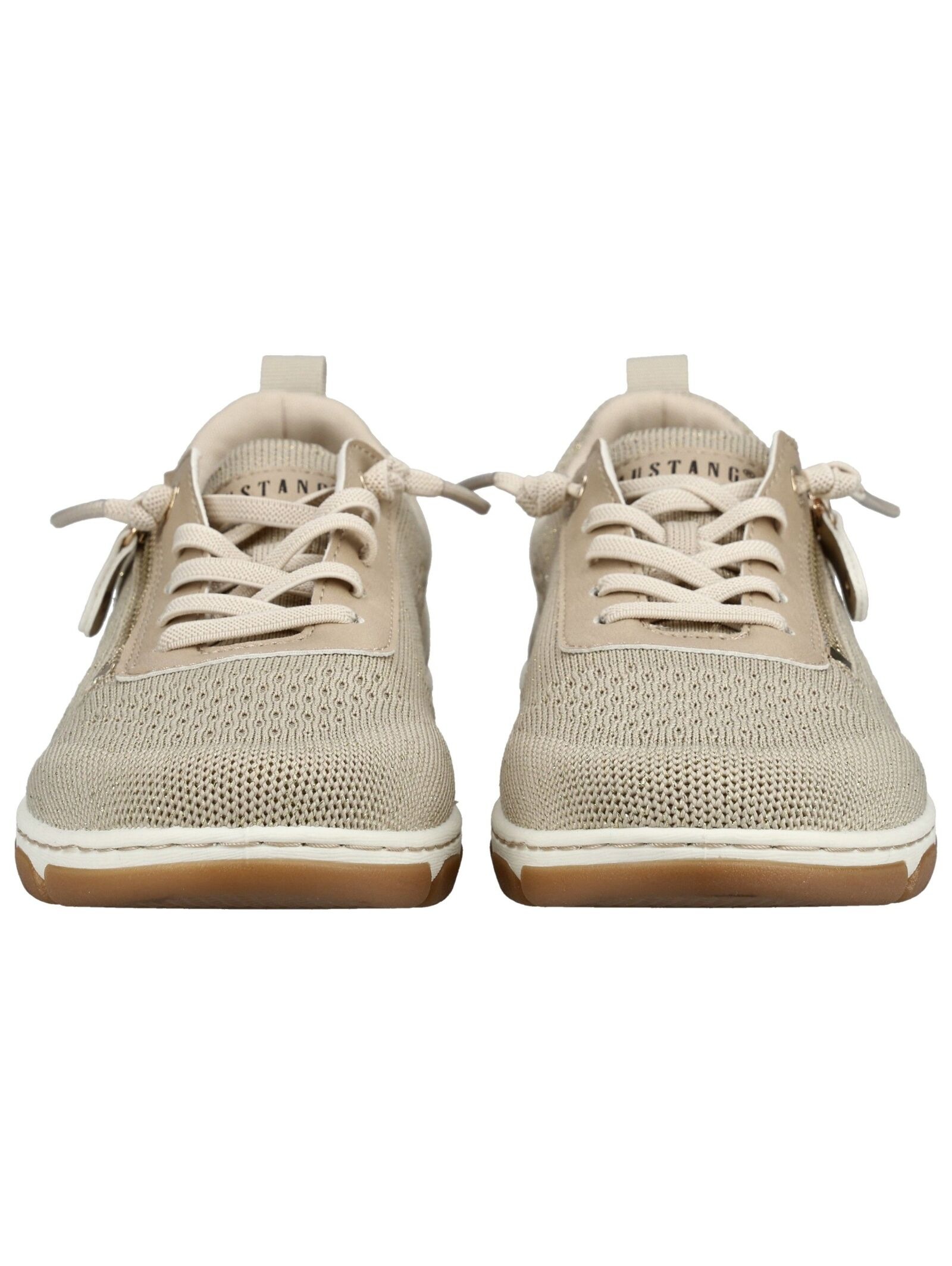 Sneaker MUSTANG SHOES "Mustang Shoes Sneaker Lederimitat/Textil", Herren, Gr. 36, sand, Lederimitat, Textil, Schuhe Sneaker 2