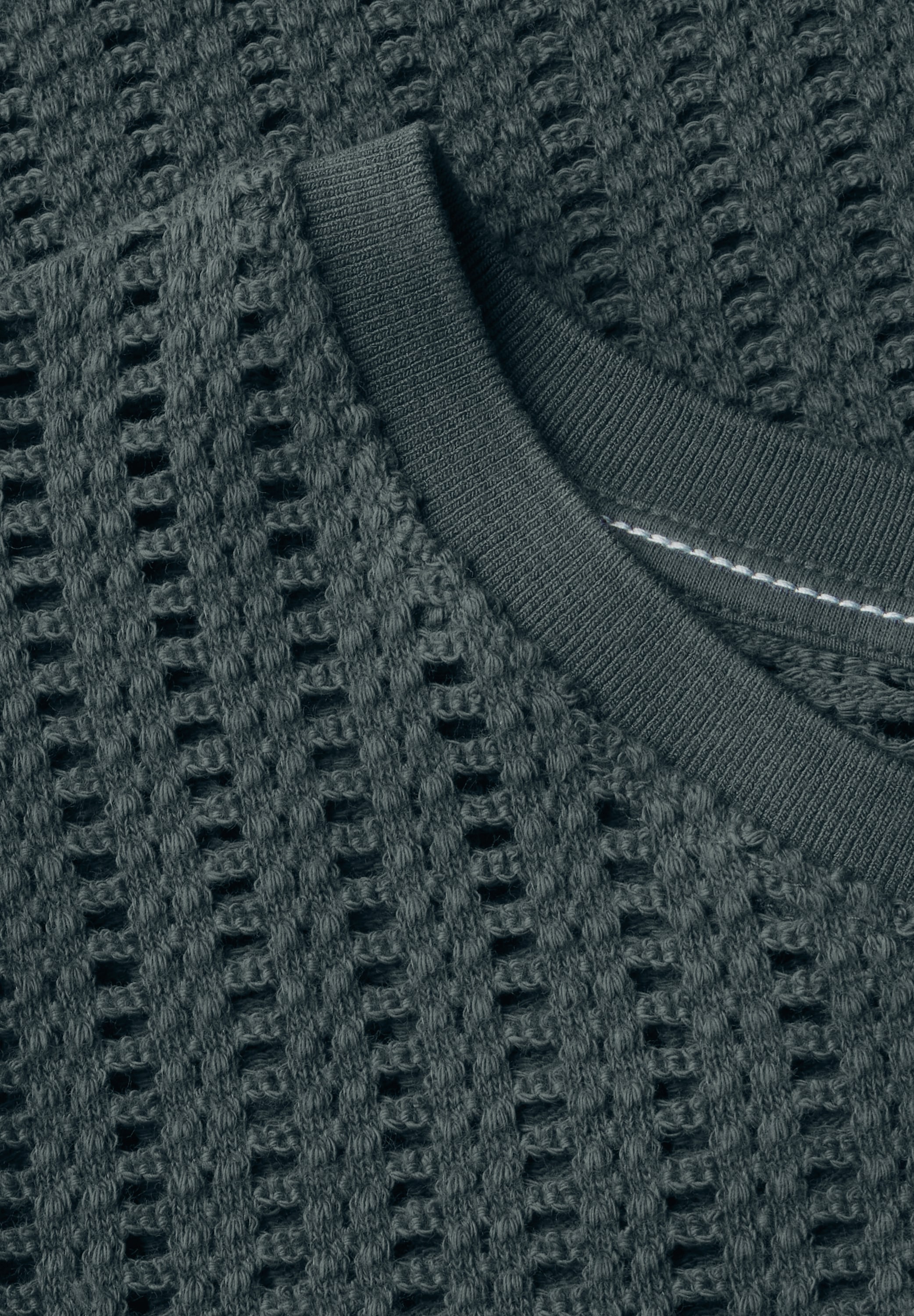 Cecil T-Shirt, mit Strickstruktur und Lochmuster