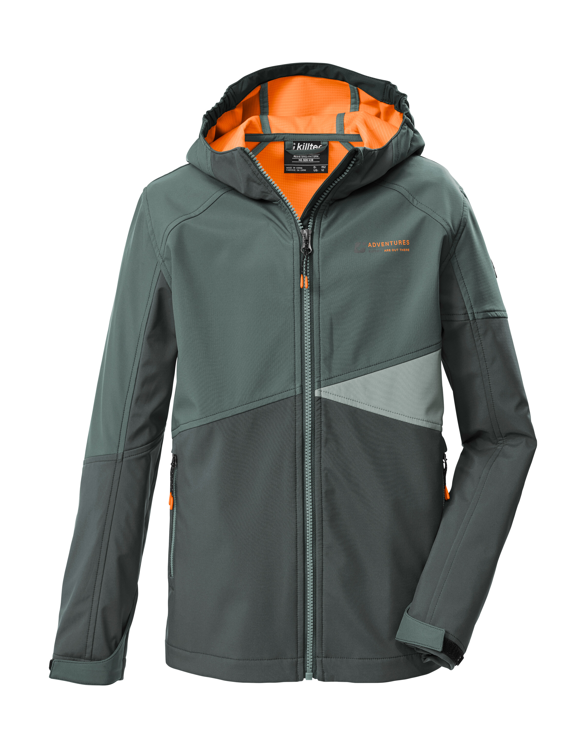 Killtec Softshelljacke "KOS 142 BYS SFTSHLL JCKT" Wind- und wasserabweisende Kinderjacke, Colourblock-Design