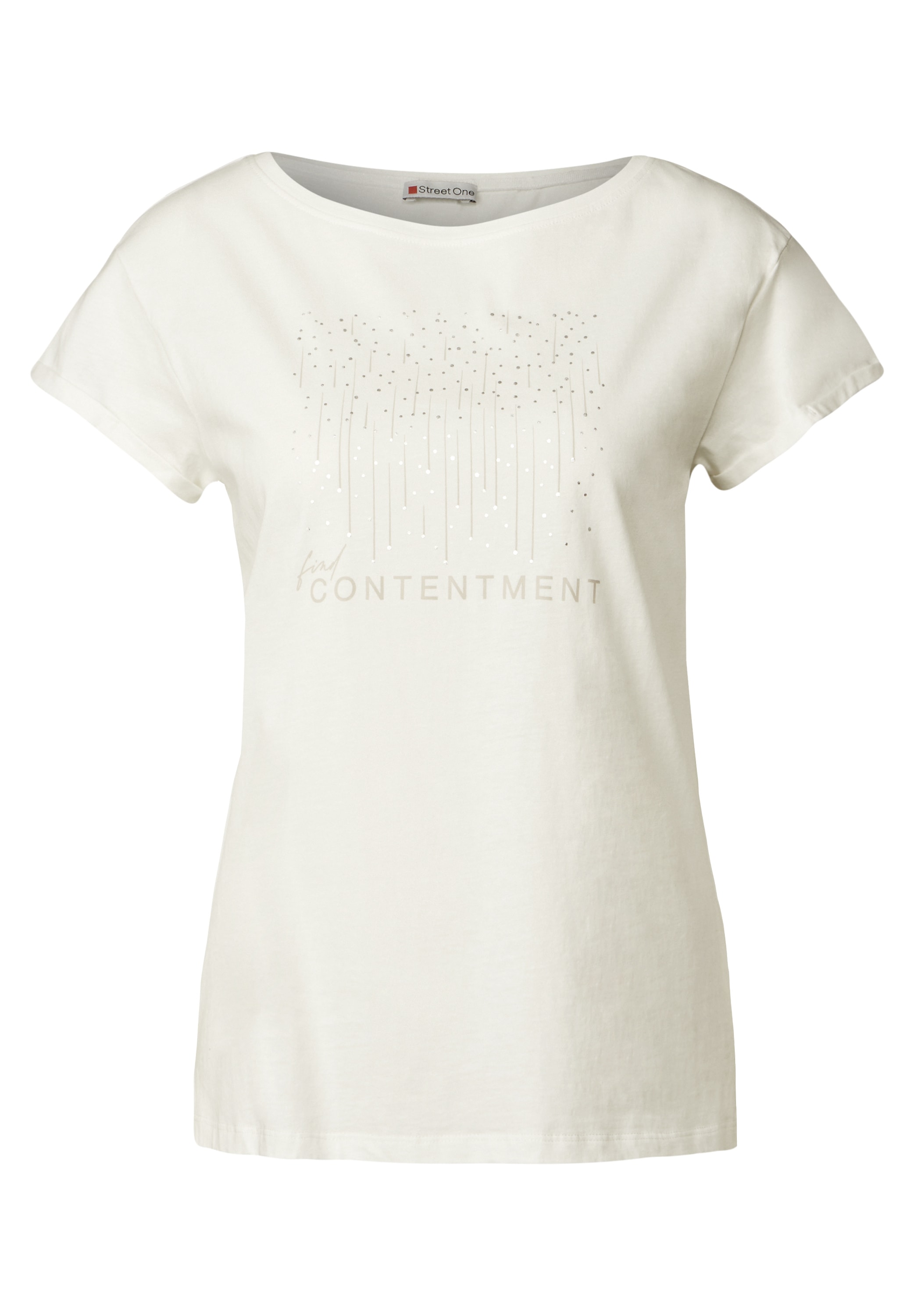 STREET ONE Print-Shirt, mit Seitlichen Einschlitzen am Saum