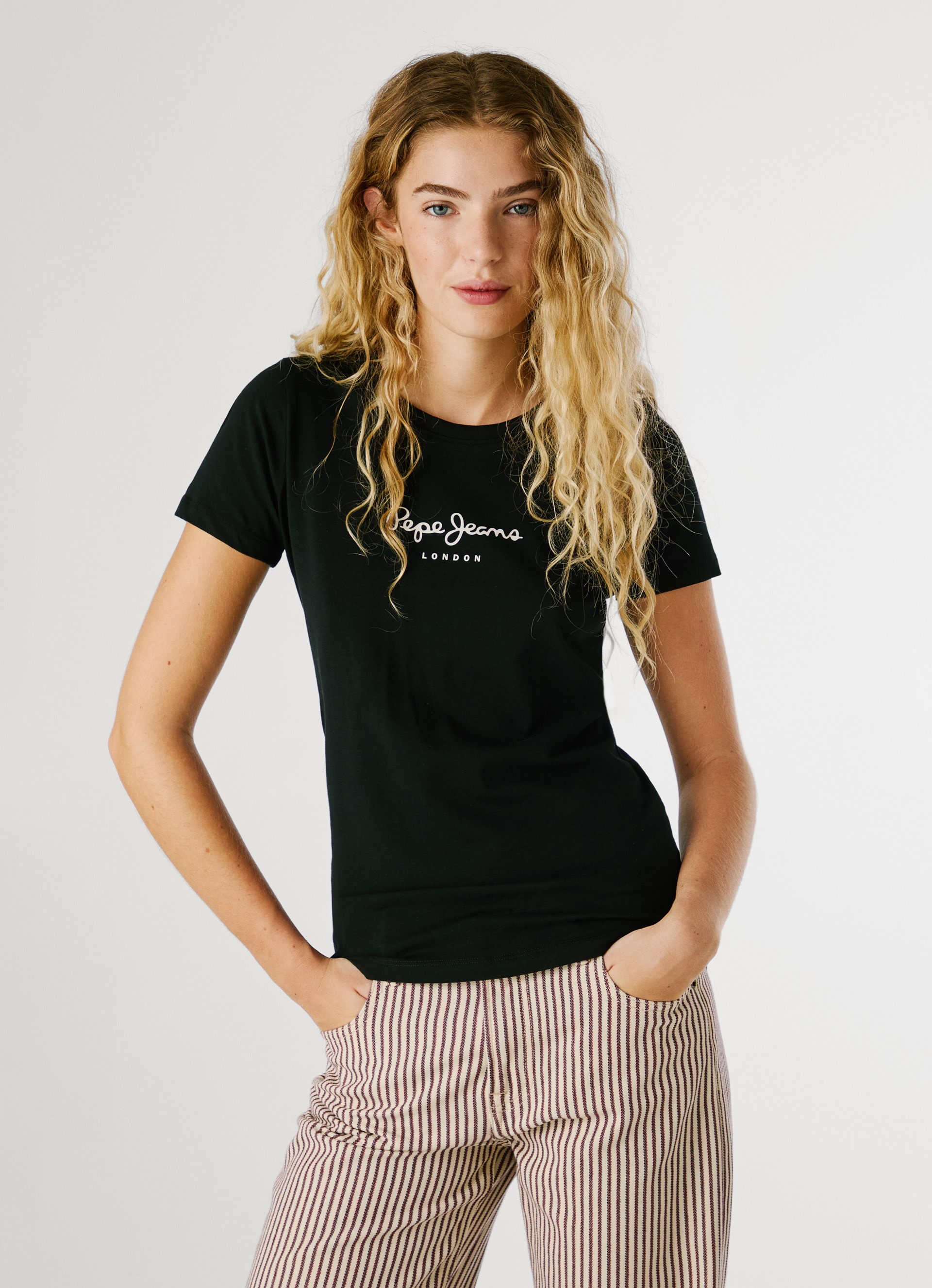 Pepe Jeans T-Shirt "NEW VIRGINIA" mit Logo-Print günstig online kaufen