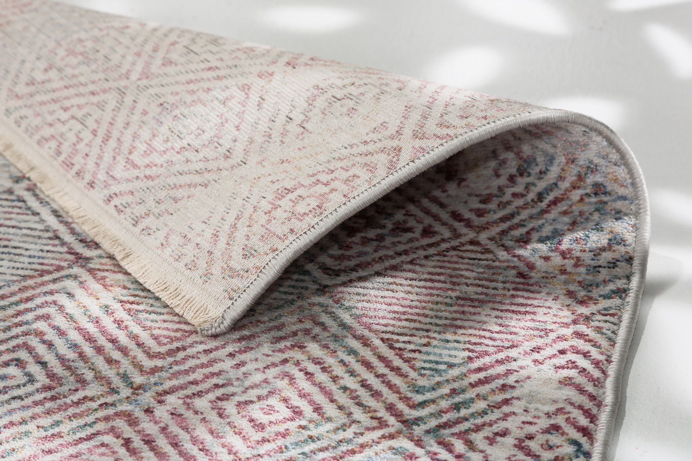 SCHÖNER WOHNEN-Kollektion Teppich »Charme 242«, rechteckig, 6 mm Höhe, leichter Kurzflor, Fransen, Wohnzimmer, Schöner Wohnen Kollektion