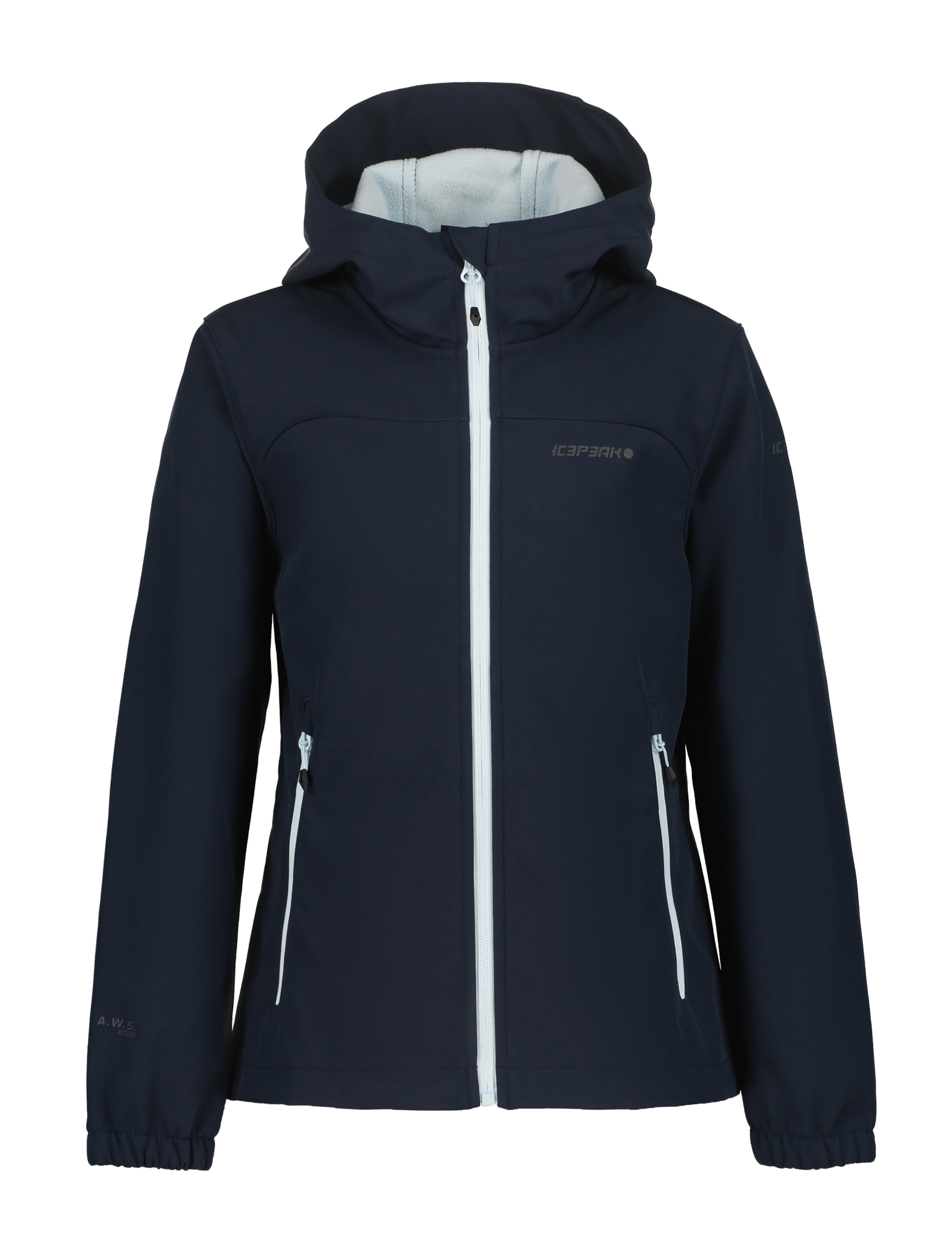 Icepeak Softshelljacke "ICEPEAK KOBRYN JR" mit Kapuze mit Kapuze, atmungsaktiv, wasserabweisend, schnell trocknend