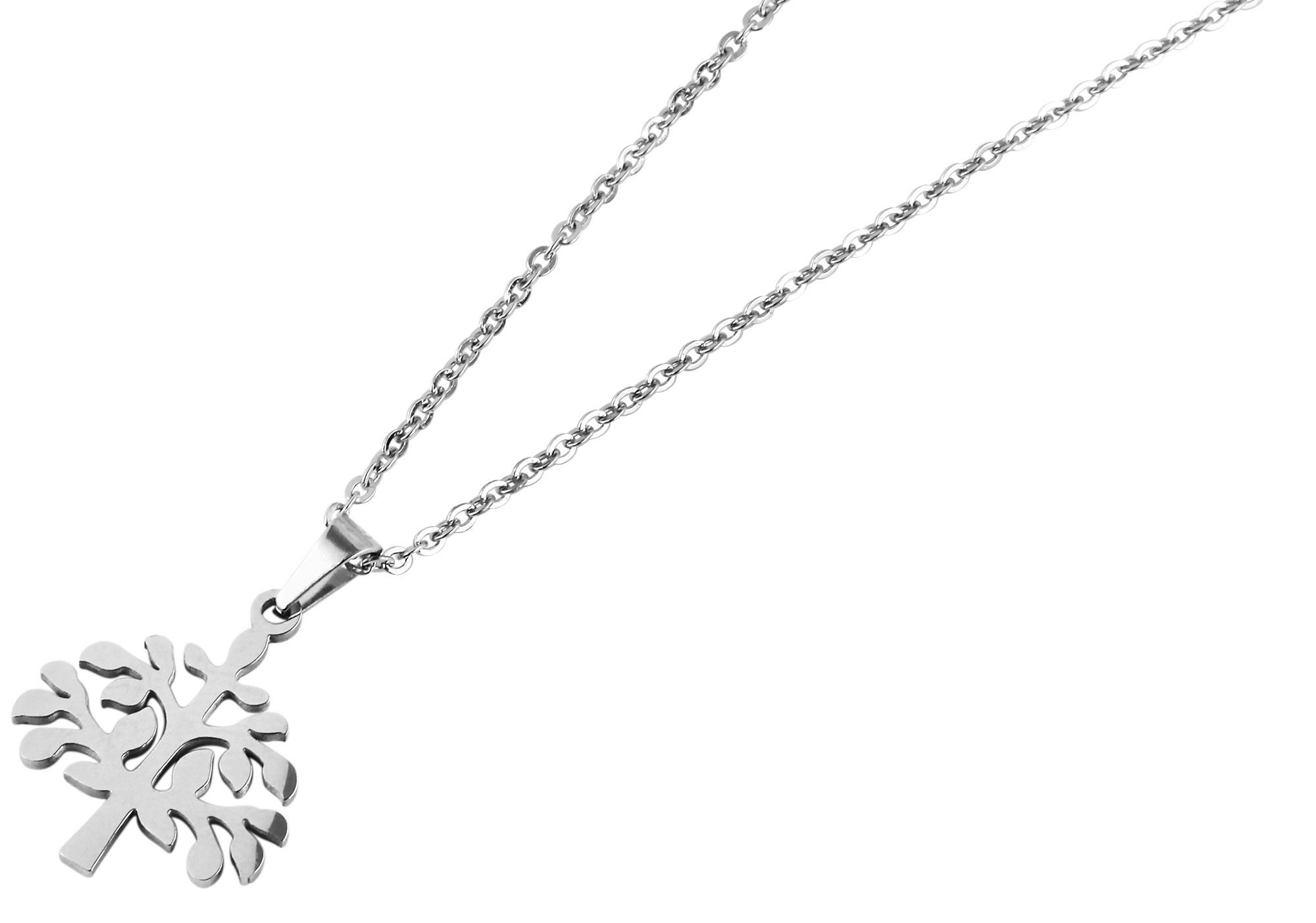 Kette ohne Anhänger ADELIA´S "Damen Halskette mit Anhänger – Lebensbaum aus Edelstahl", silber, Halsketten, Damen, 43cm, Edelstahl, Ein Geschenk, das Freude macht 2