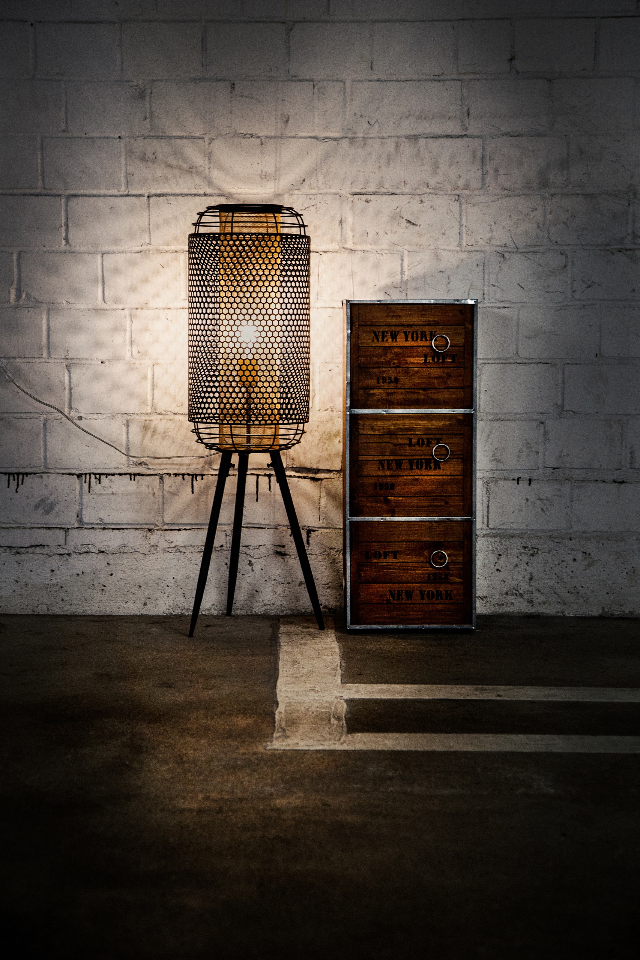 Nino Leuchten Stehlampe »Denton«, E27, Warmweiß, moderne Stehleuchte