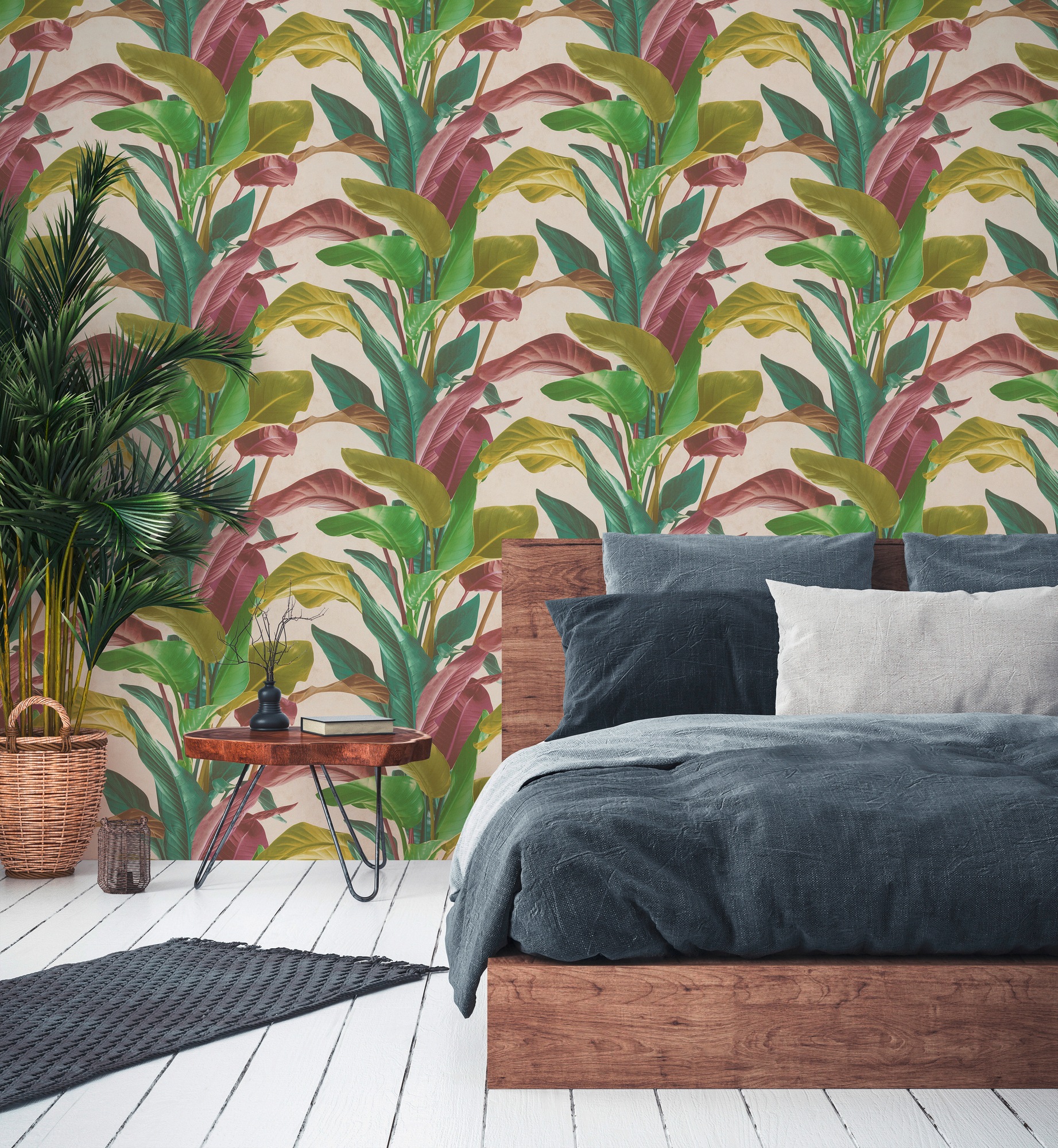 living walls Vliestapete »Metropolitan Stories, Antonio Barcelona«, floral-botanisch-tropisch, Tapete Blumen Tapeten Wohnzimmer Schlafzimmer Küche modern Design Büro
