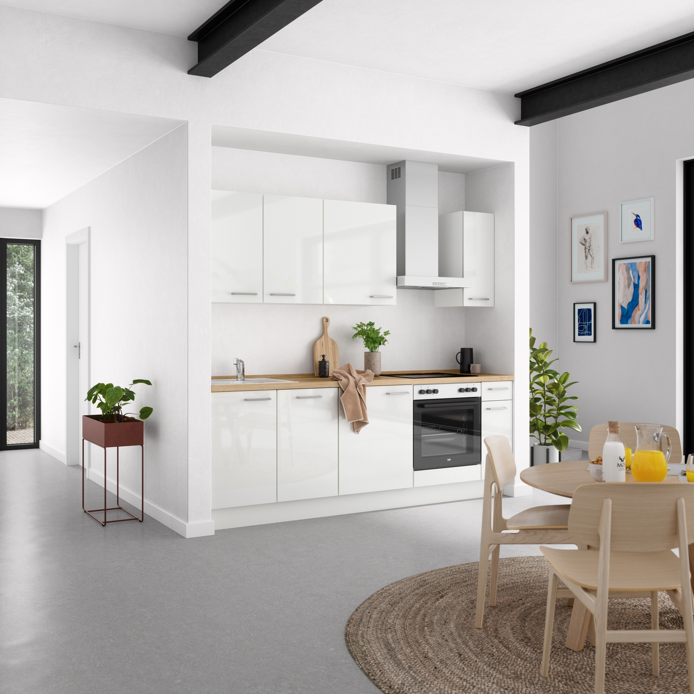 nobilia® Küchenzeile »"Flash I"«, vormontiert, Ausrichtung wählbar, Breite 240 cm, wahlw. mit E-Geräten