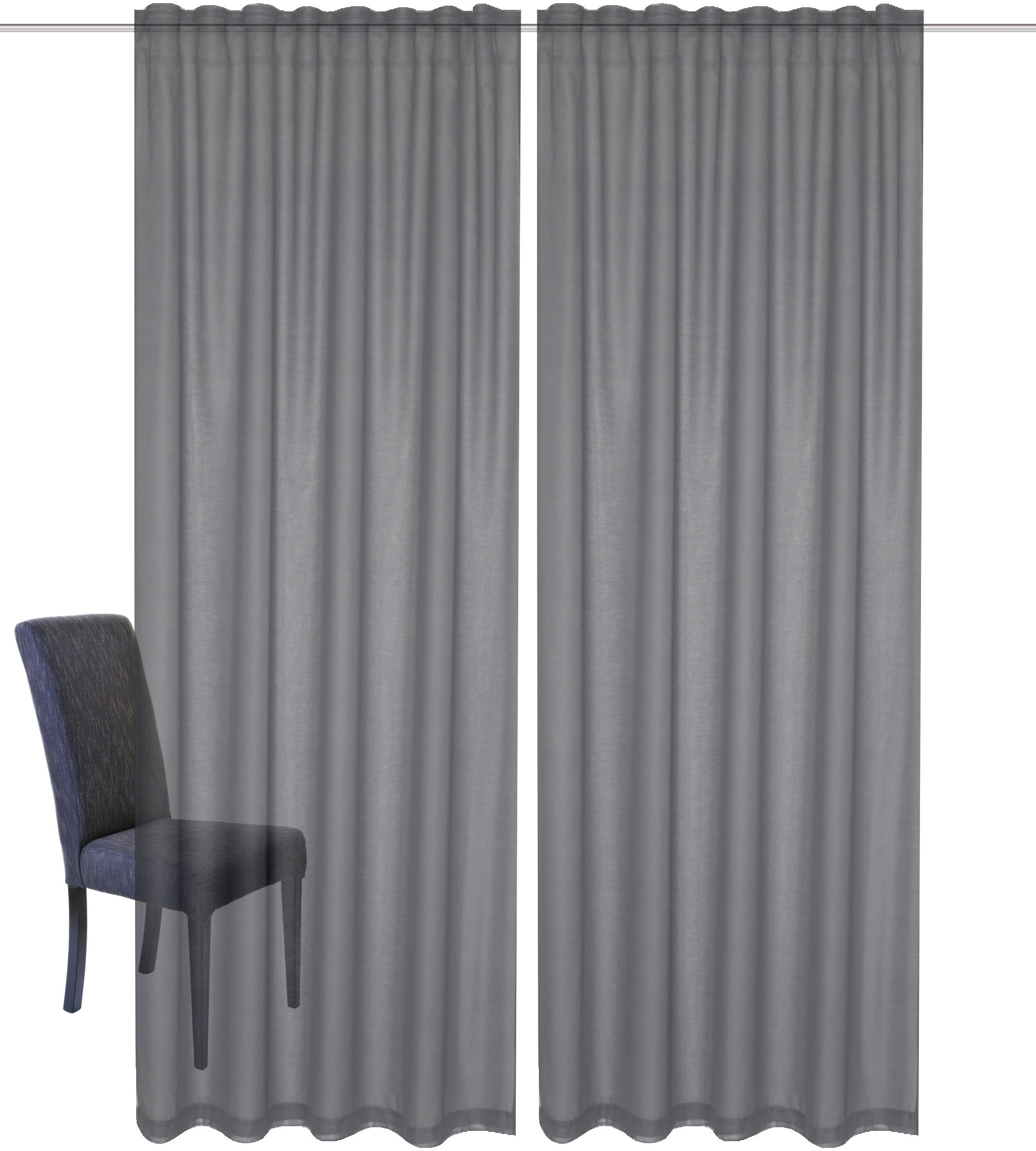 Thumbnail - HOME WOHNIDEEN Gardine "DOLLY" Multifunktionsband 2 Stk. tlg. transparent