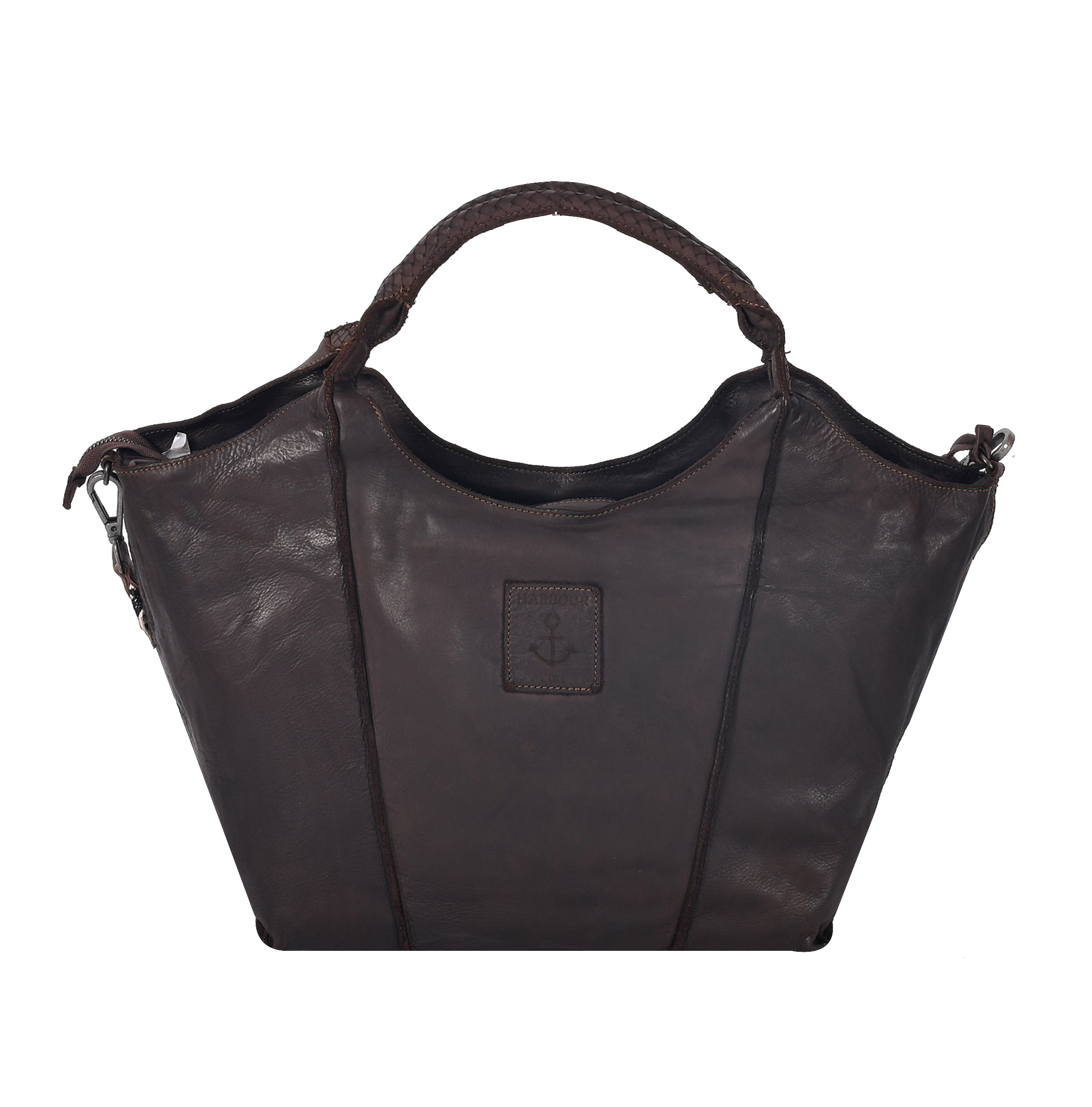 Handtasche HARBOUR 2ND "Venezia", Damen, Gr. B/H/T: 50cm x 33cm x 14cm, braun, Leder, Taschen Handtasche, Damen Umhängetasche, Schultertasche, Tragetasche mit Flechtmuster 3