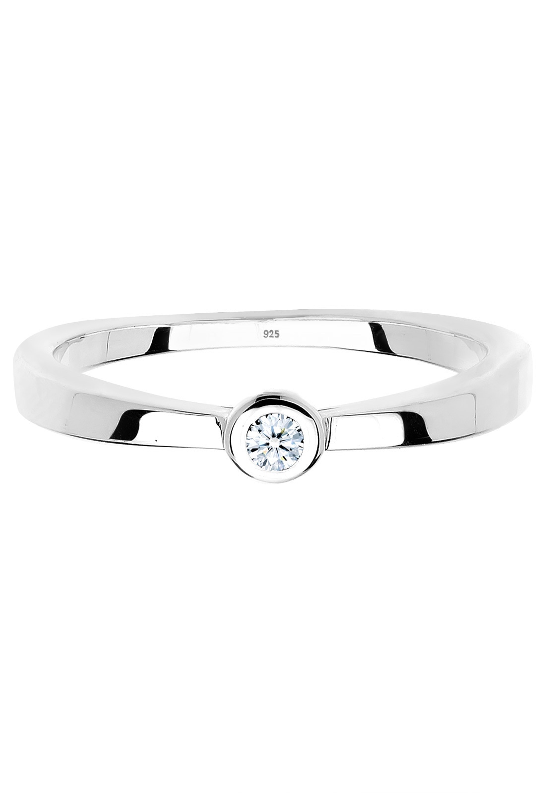 Elli DIAMONDS Verlobungsring »Diamant Weiß Brillantschliff (0.03 ct) 925 Sterling Silber«