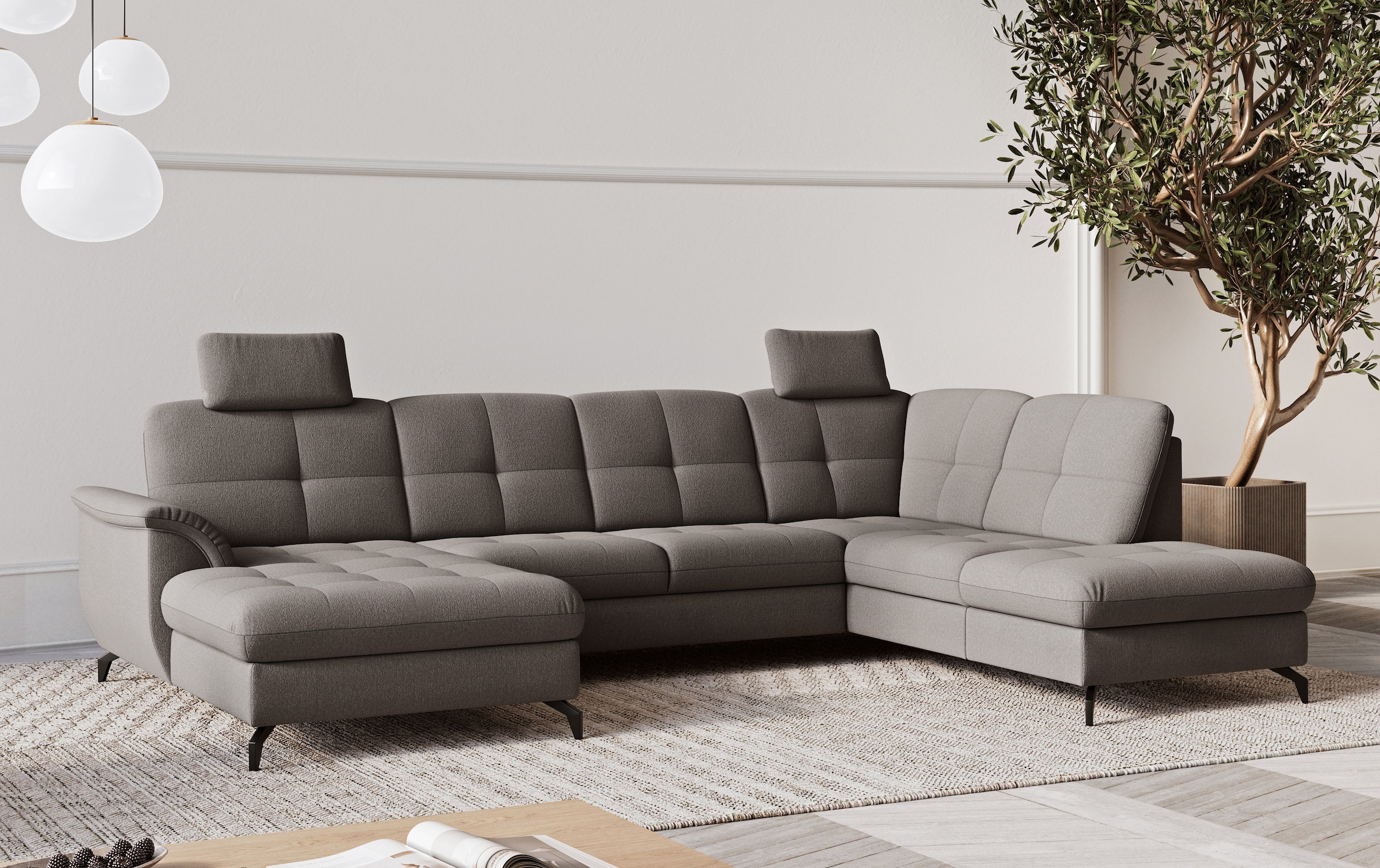 sit&more Wohnlandschaft "Zora U-Form", wahlweise mit Bettfunktion und Bettk günstig online kaufen