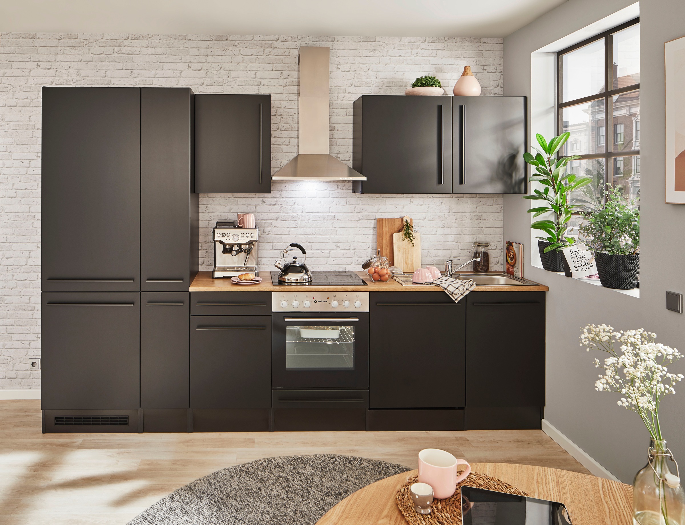 BASIC by Balculina Küchenzeile "Jazz" Breite 310 cm, wahlweise mit E-Geräte günstig online kaufen