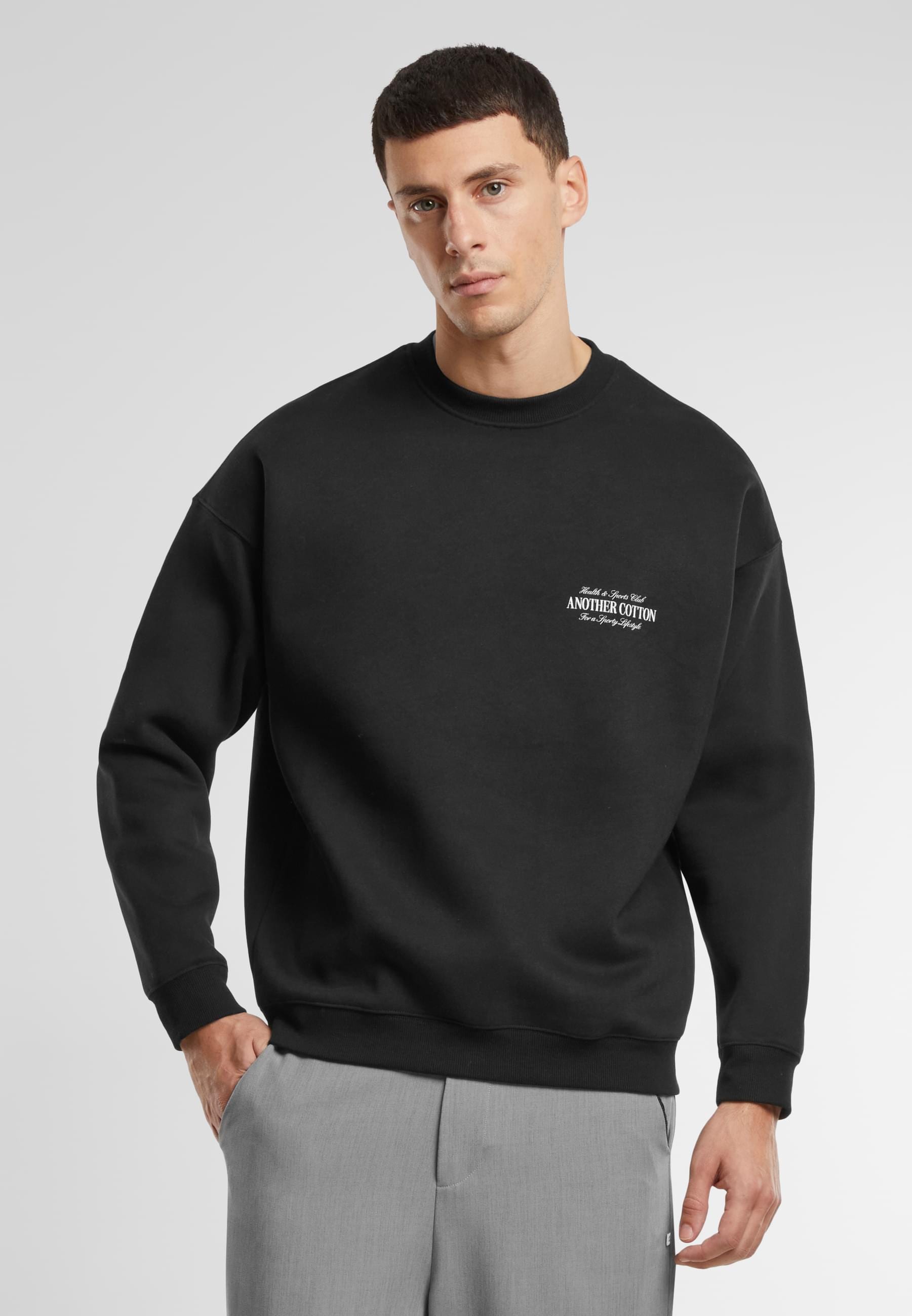 Another Cotton Lab Rundhalspullover »Another Cotton Lab Health and Sports Club Oversized Sweatshirt«, (1 tlg.)