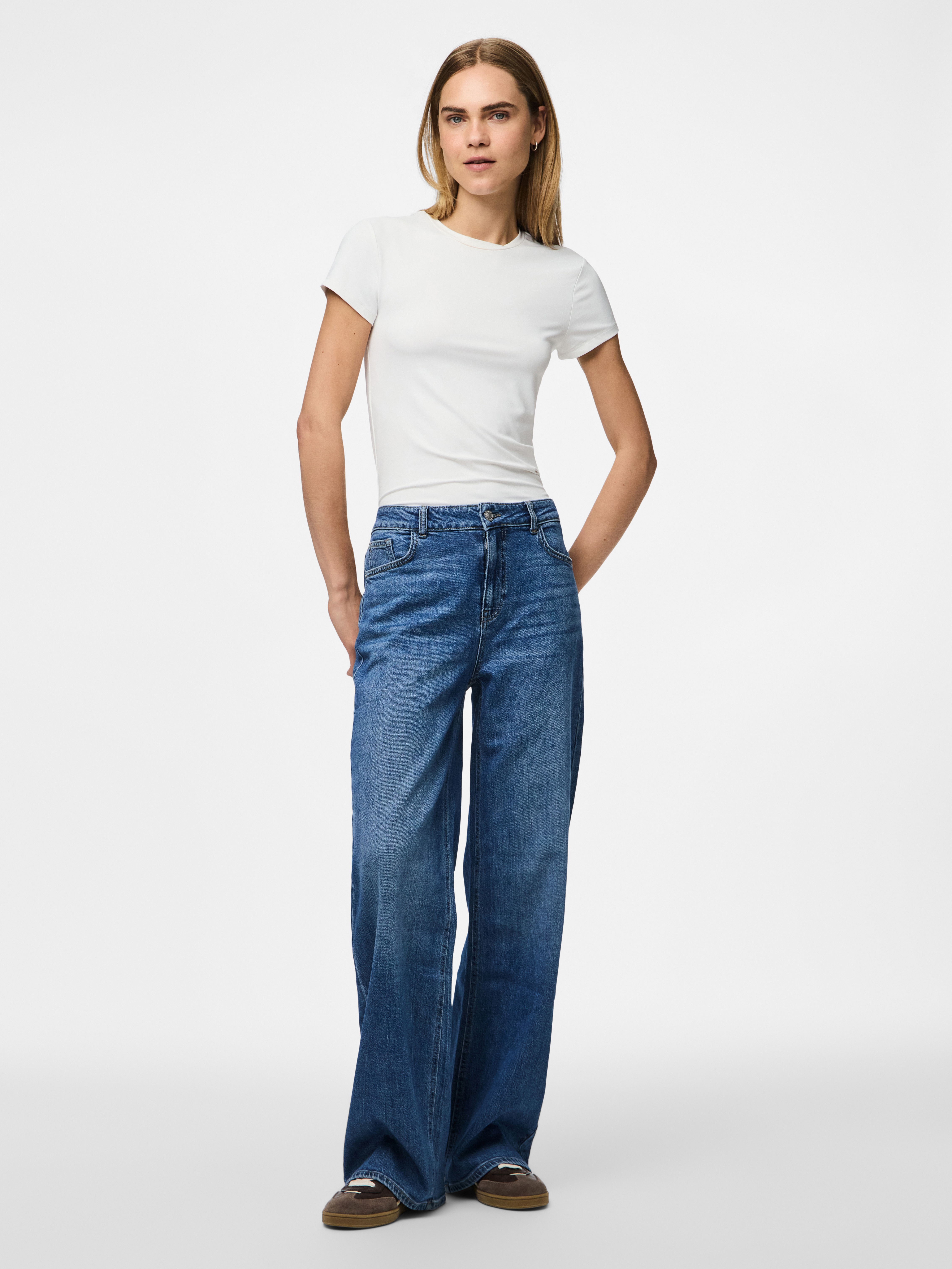 Thumbnail - pieces Weite Jeans "PCSILKE MW WIDE JEANS MB NOOS BC"