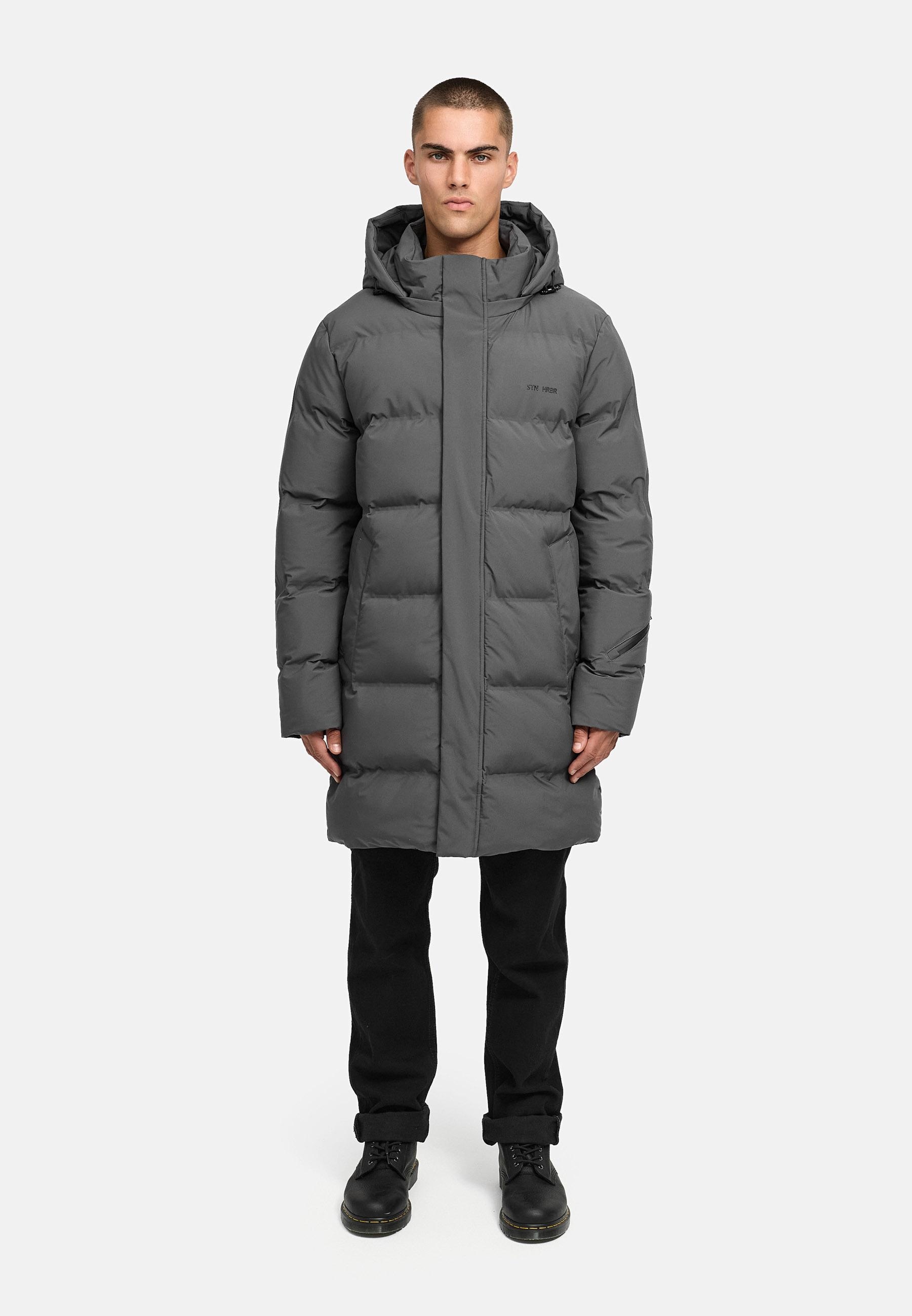 Stone Harbour Steppmantel »Thadeek XX« Warmer Mantel mit abnehmbarer und verstellbarer Kapuze