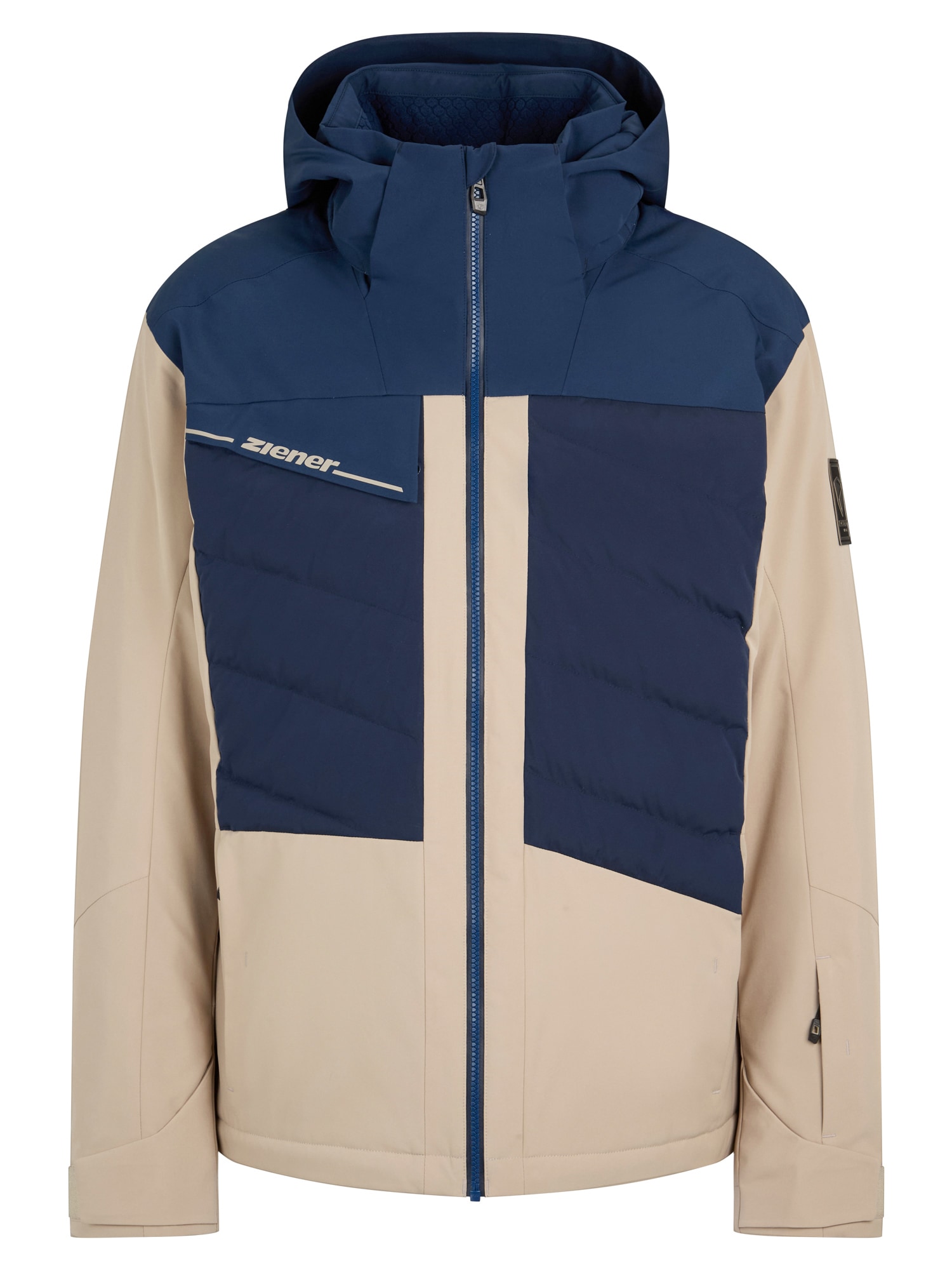 Ziener Skijacke "TIDAL-Z AQUASHIELD HERREN" wasserdicht, winddicht, atmungsaktiv, elastisch, Kapuze