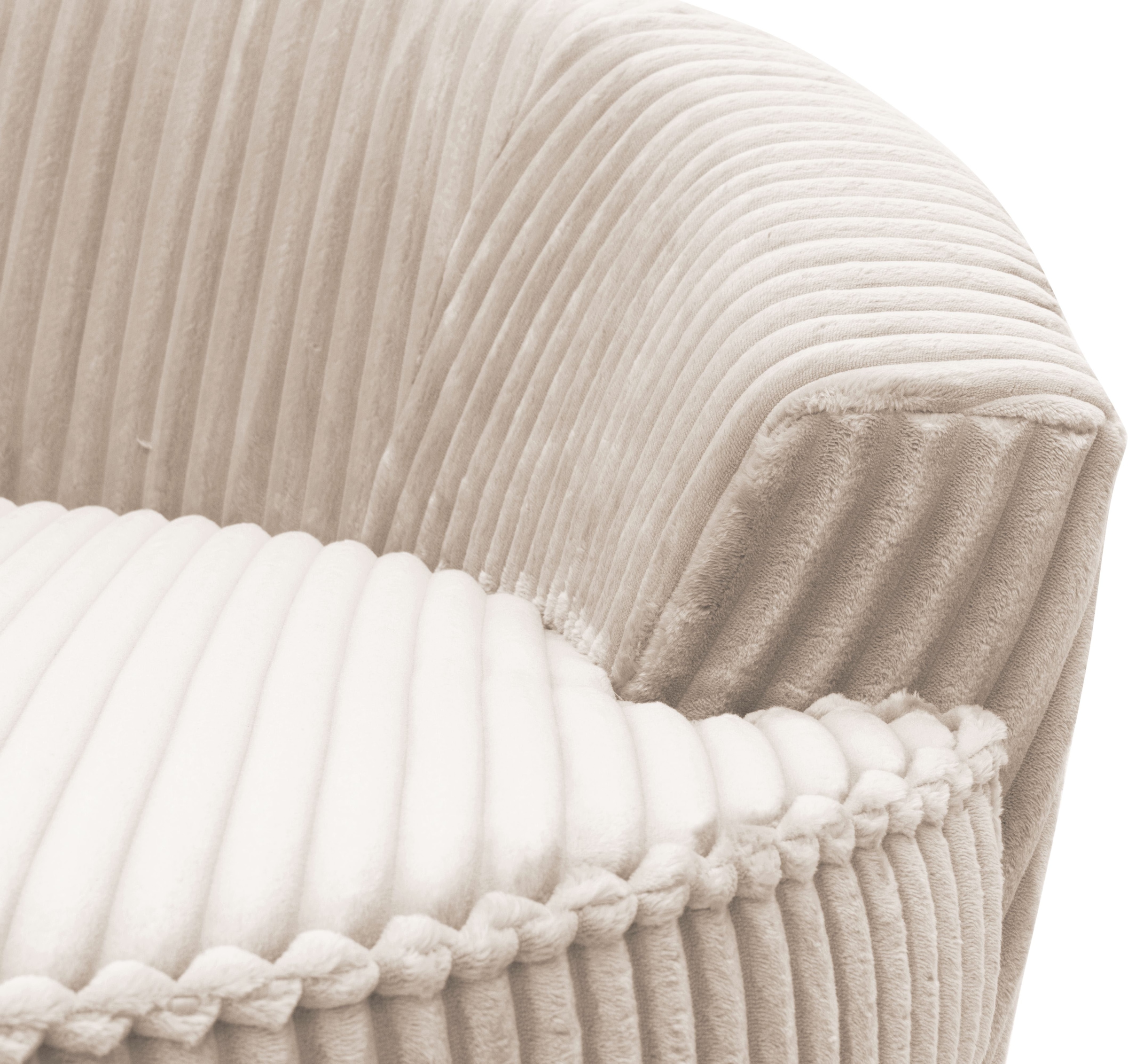 INOSIGN Drehsessel »AMECA, Love Seat XXL, Lese-Sessel, Big-Sessel 122 x 126 x 76 cm«, (1 St.), mit Mega-Cordstoff, Drehfunktion und Federkern