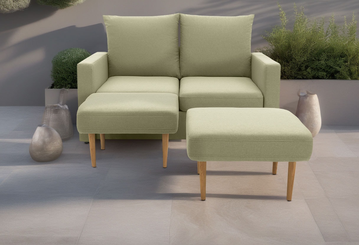 DOMO collection "Slunce, Outdoor-Raumwunder" 2-Sitzer inkl. 2 Hocker, Outdoor geeignet